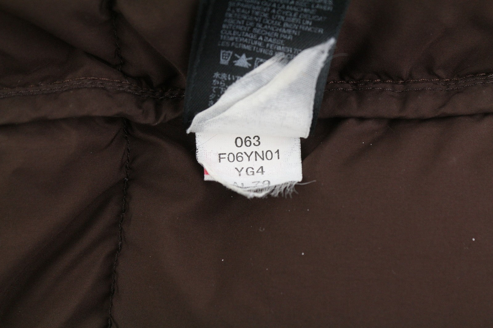 THE NORTH FACE Women Jacket S Brown 600 Down Filled Quilted High Neck Mid-Length