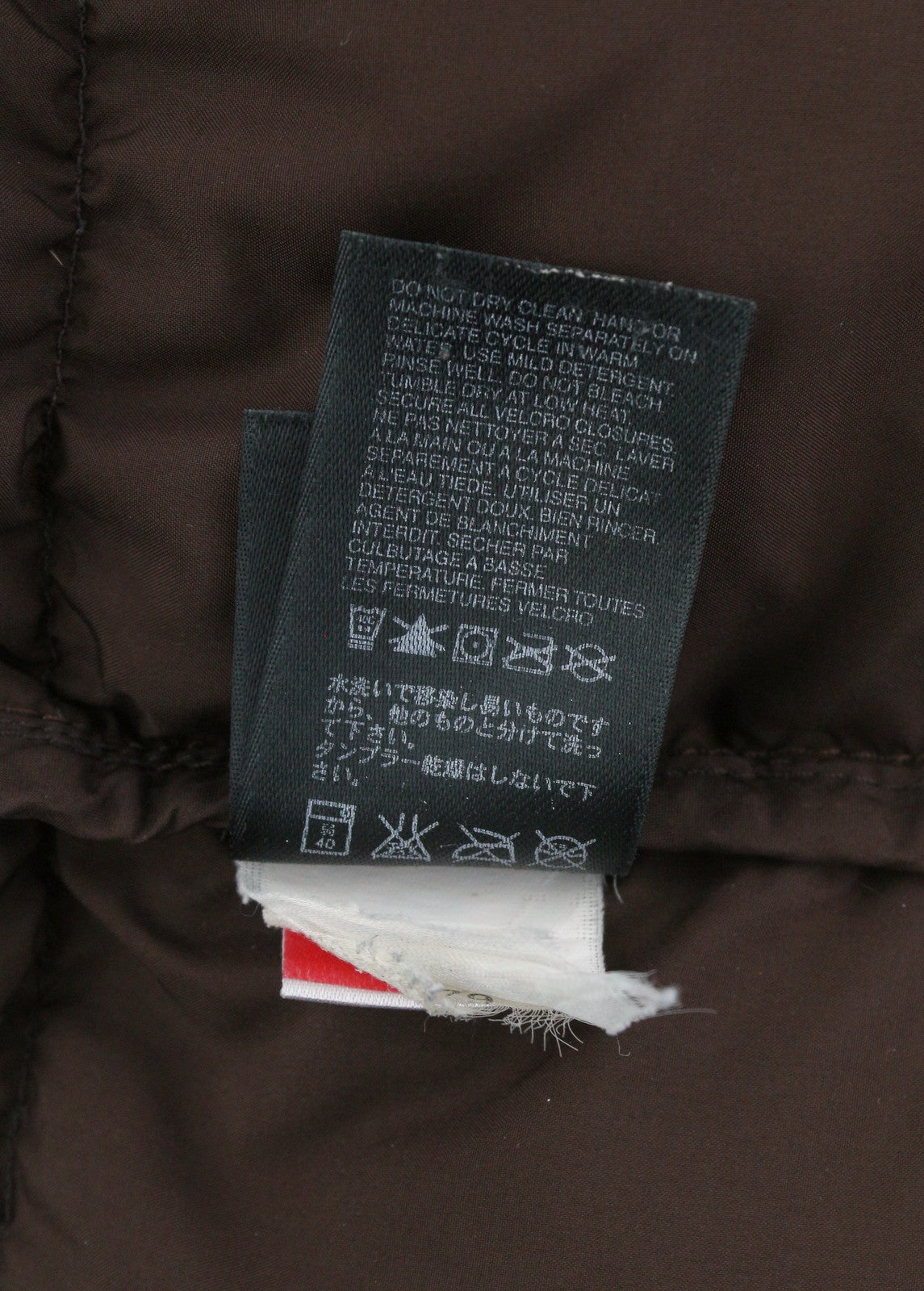 THE NORTH FACE Women Jacket S Brown 600 Down Filled Quilted High Neck Mid-Length