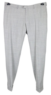SUITSUPPLY Soho Turn Up Men's Trousers UK44R Grey Melange Wool Flat Slim Front