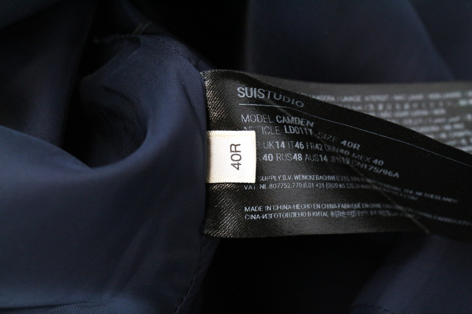 SUISTUDIO Camden Women's Dress UK14R Navy Wool Slim Mini Tunic Formal Classic