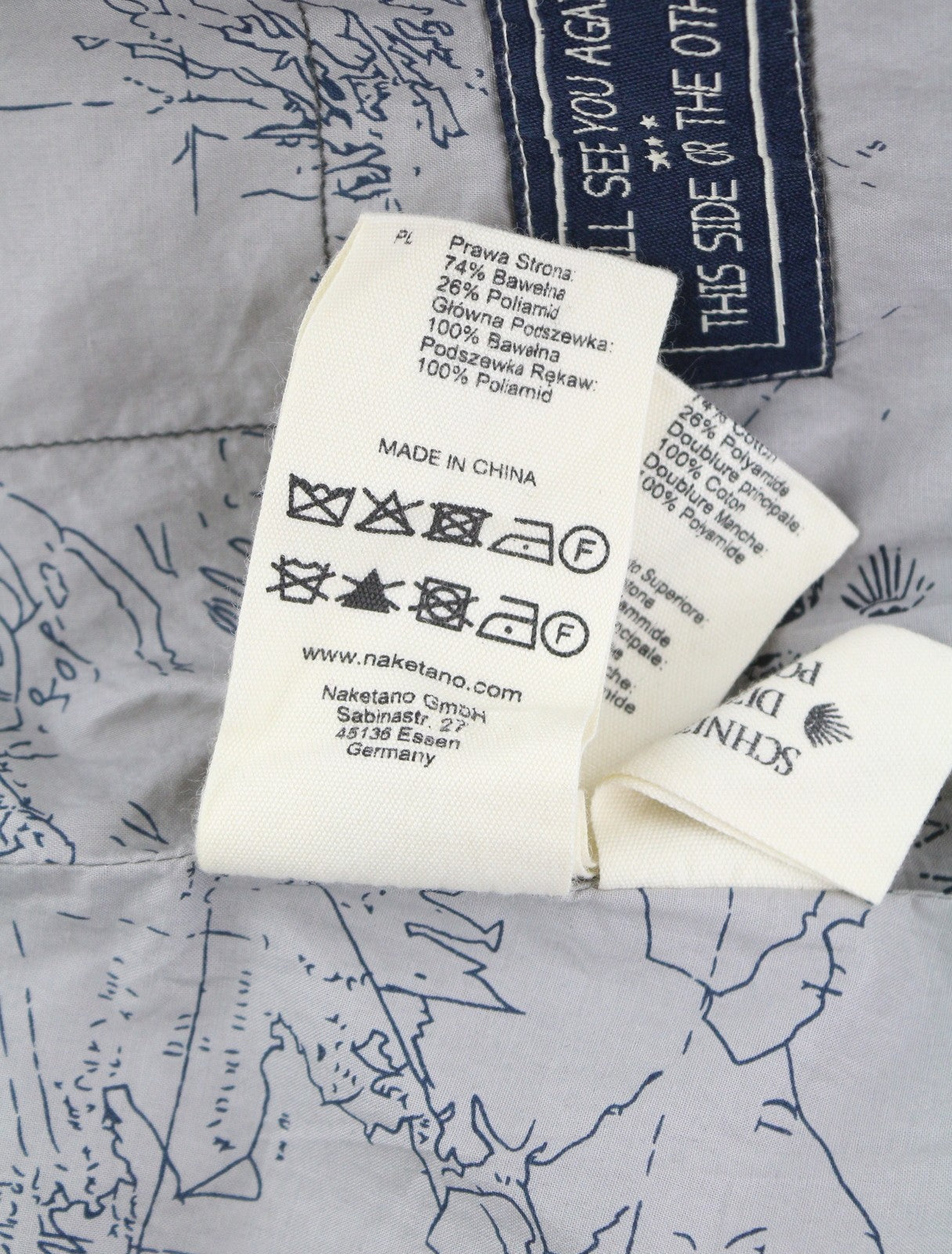 NAKETANO Women Jacket M Grey High Neck Lined Pockets Long Sleeve Lightweight