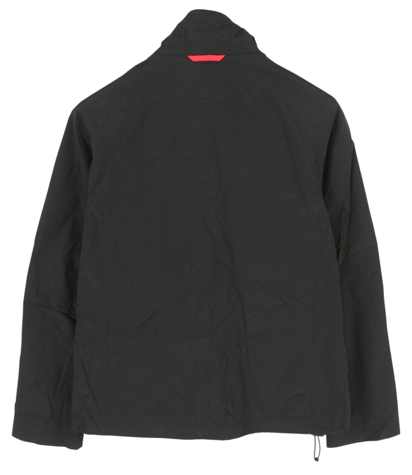 GANT Men Jacket M Black Full Zip High Neck Lined Pockets Logo Nylon Lightweight