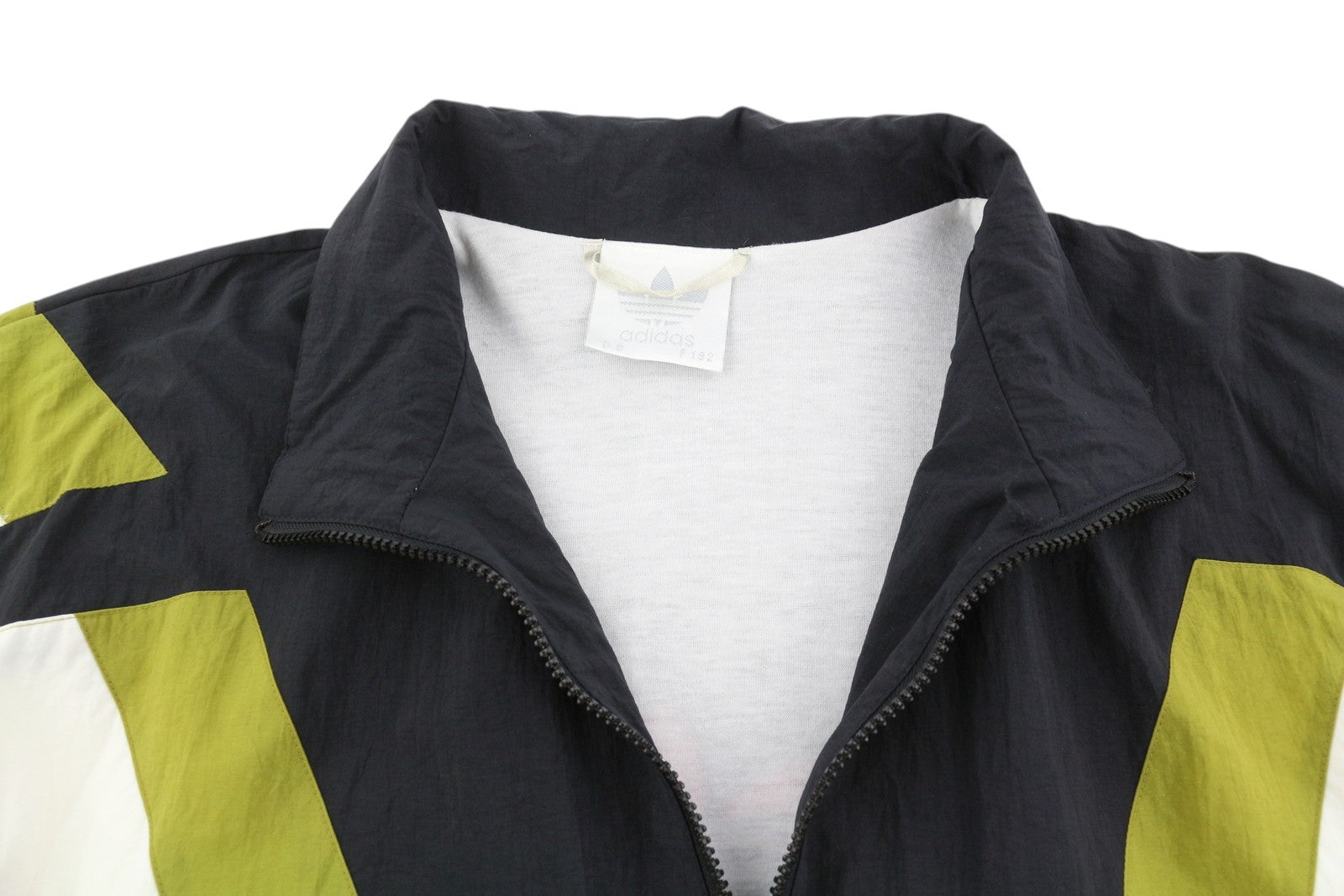 ADIDAS Men Jacket UK44/46 Vintage Black Full Zip Lined Front Logo Lightweight