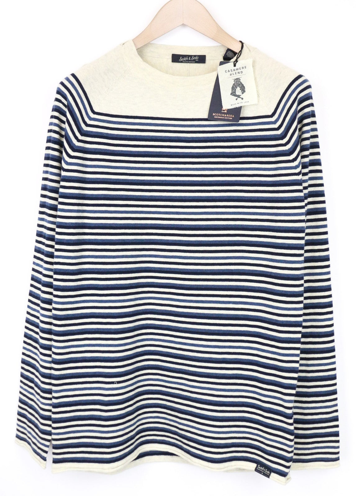 SCOTCH & SODA Ams Couture Men's Sweatshirt M Blue Cashmere Cotton Pullover