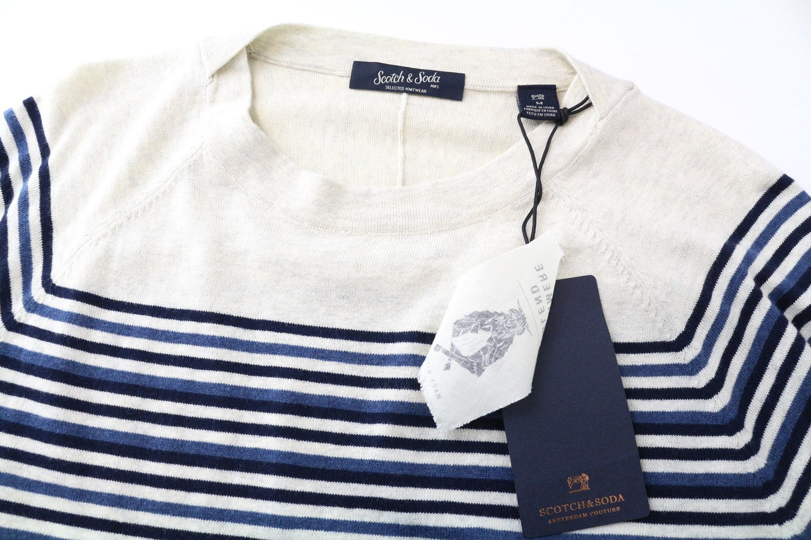 SCOTCH & SODA Ams Couture Men's Sweatshirt M Blue Cashmere Cotton Pullover