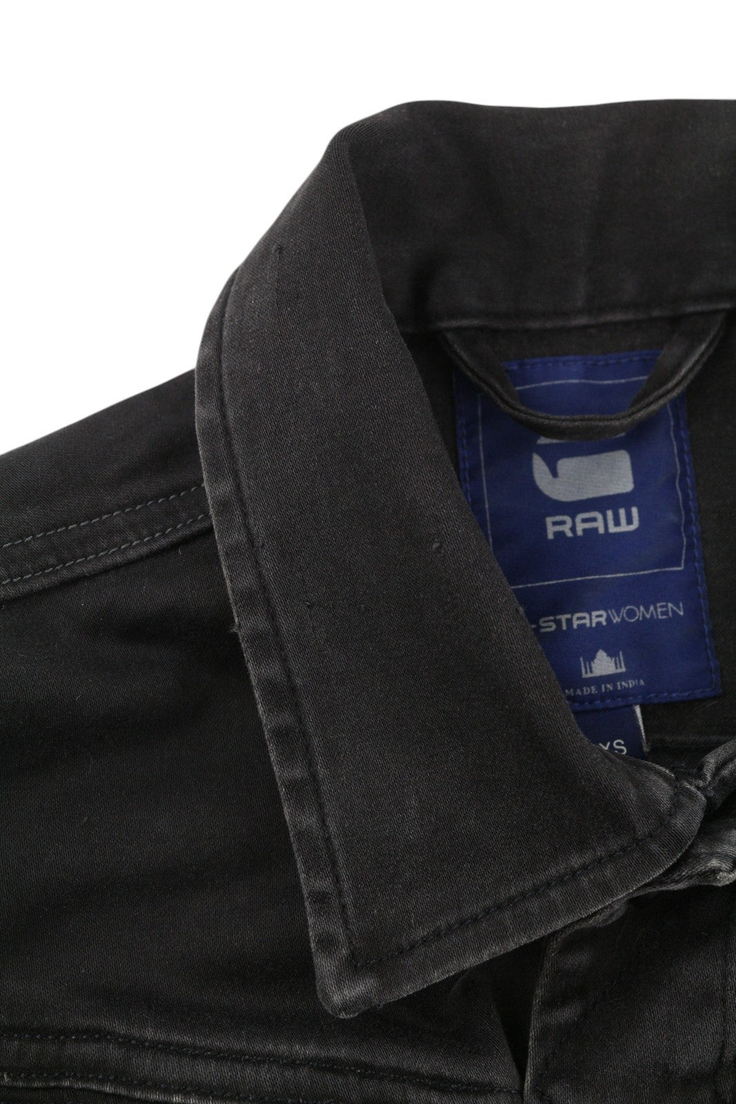 G-STAR Fender Slim Tailor Jkt Women Jacket XS Black Denim Stretch Button-Up