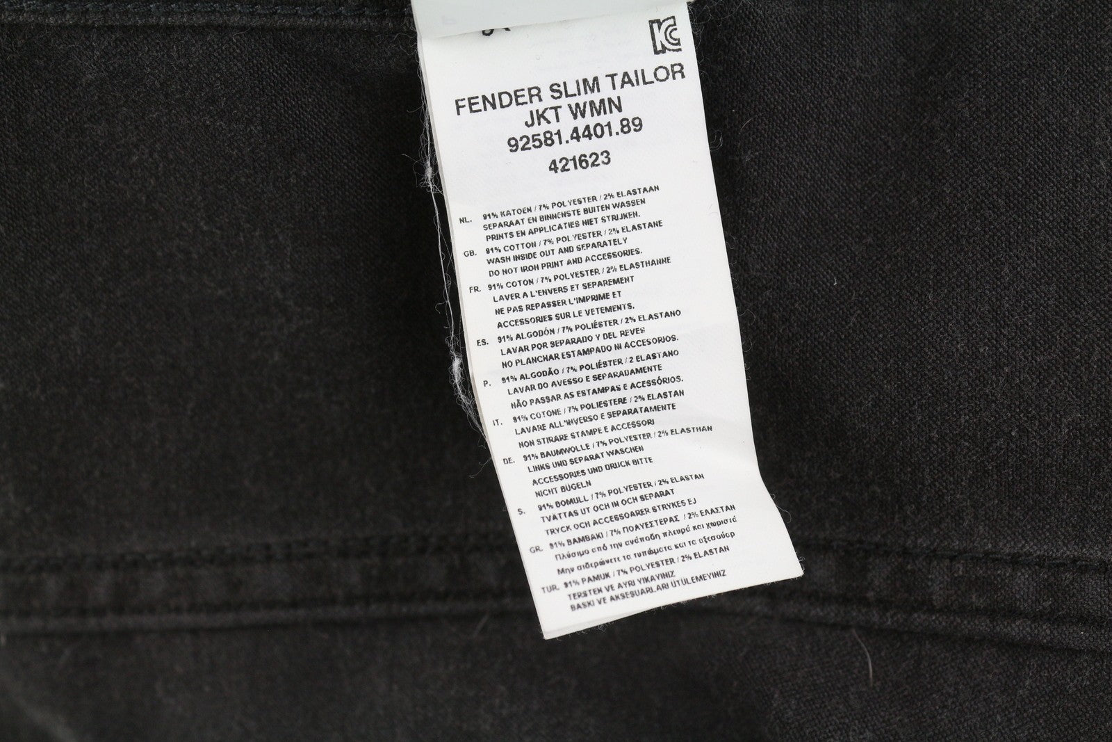 G-STAR Fender Slim Tailor Jkt Women Jacket XS Black Denim Stretch Button-Up