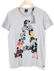 SCOTCH & SODA Ams Blauw Men's T-Shirt M Grey Pure Cotton Short Sleeve Crewneck