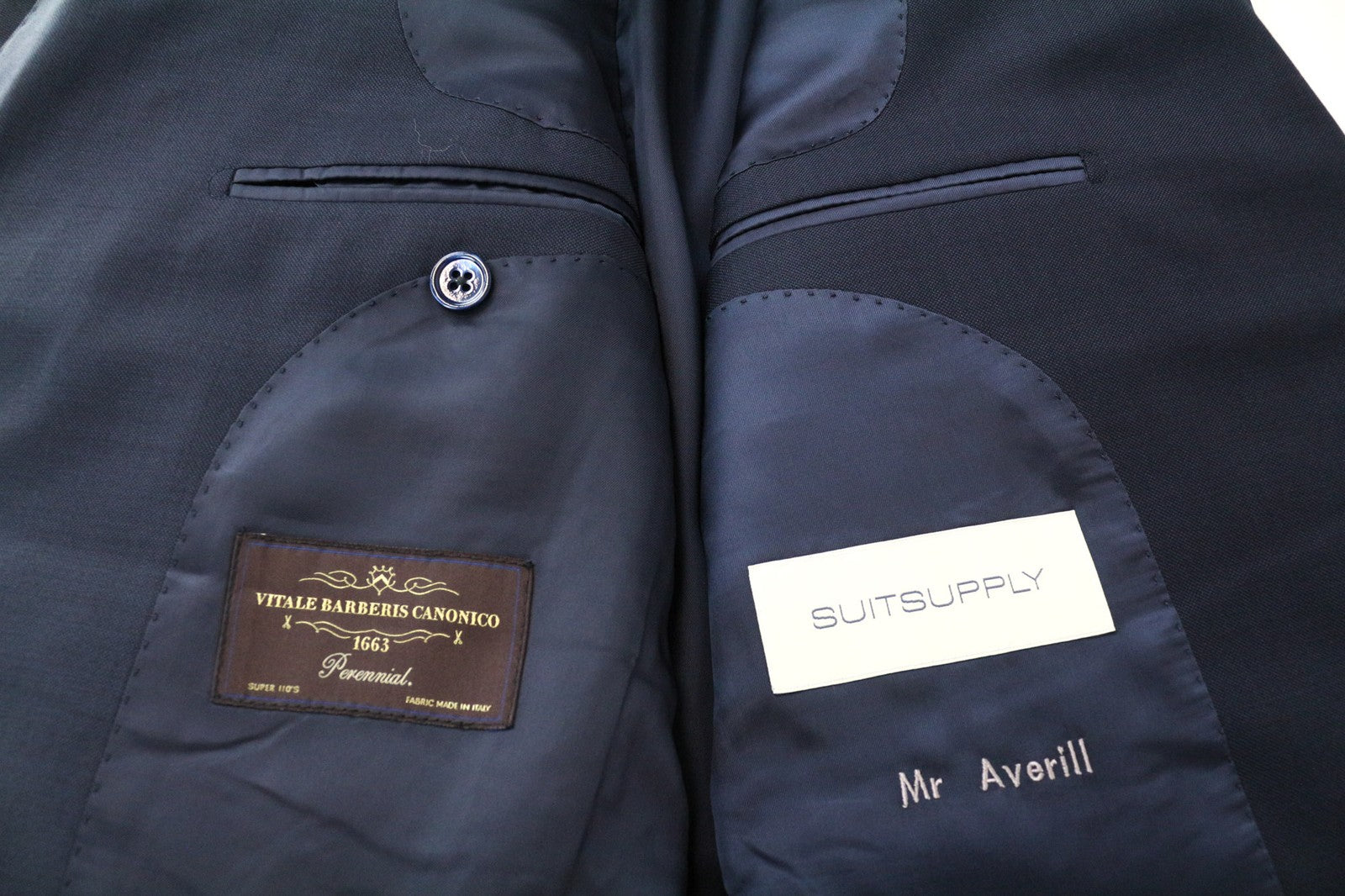 SUITSUPPLY La Spalla Men's Blazer UK42S Navy Pure Wool Lined Classic Fit