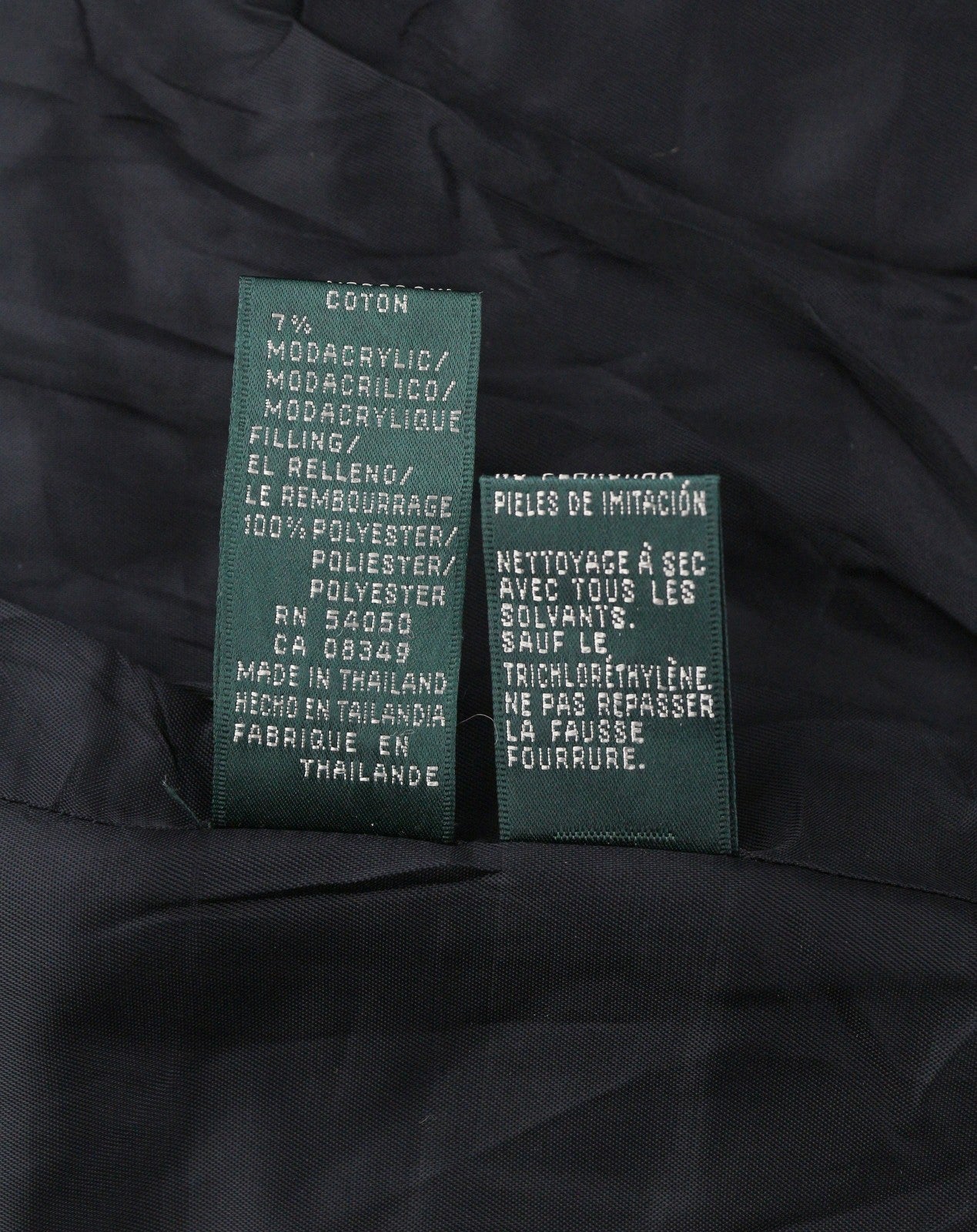 LAUREN RALPH LAUREN Women Waistcoat L Black Quilted Insulated Faux Fur Collar