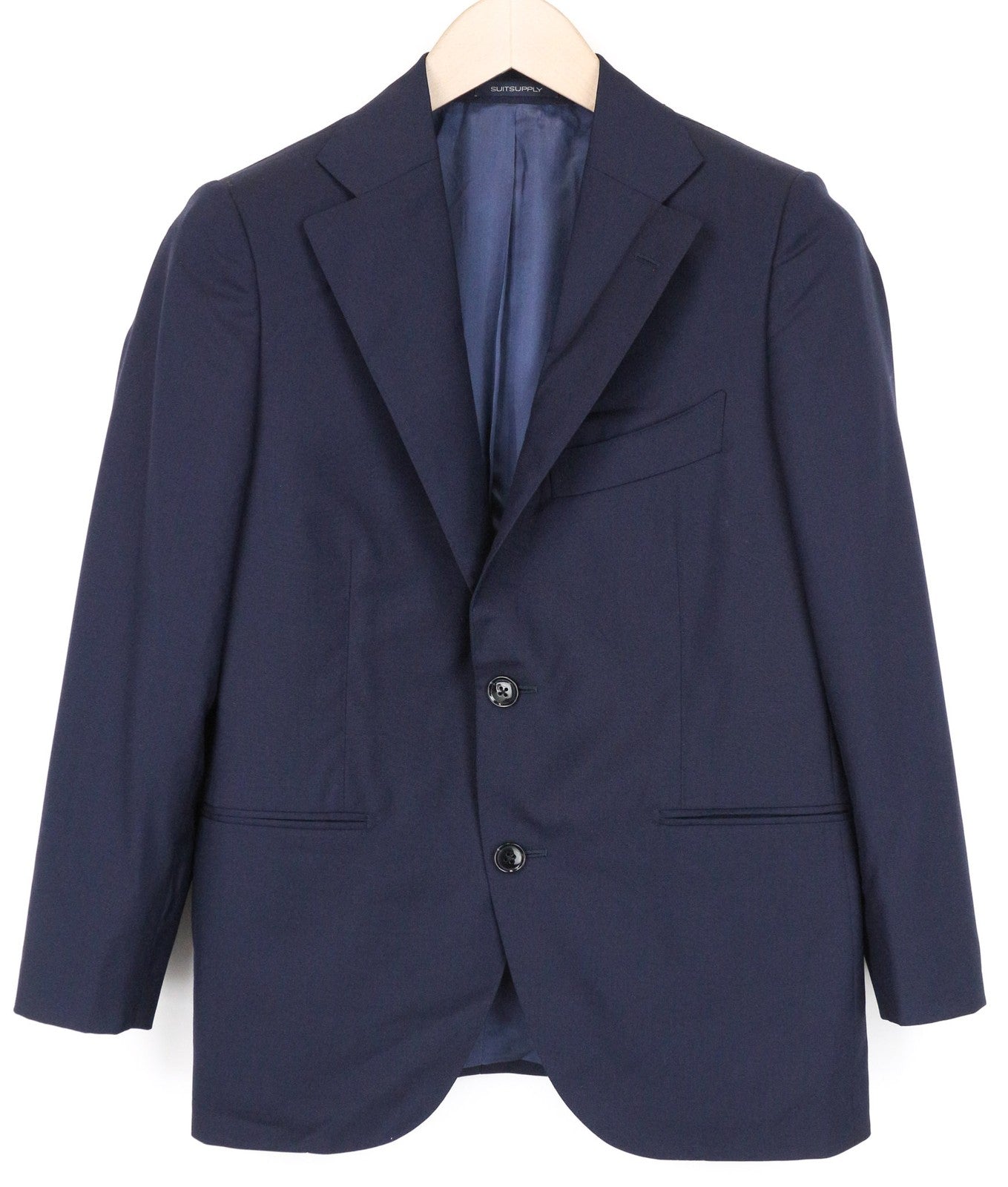 SUITSUPPLY La Spalla Men's Blazer UK36S Blue Pure Wool Notch Lapel Classic