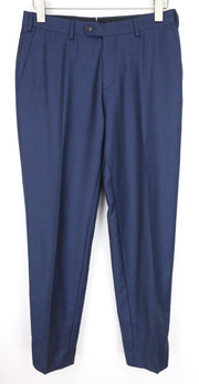 SUITSUPPLY Brescia Men's Trousers UK36S Blue Pure Wool Pleated Classic Front