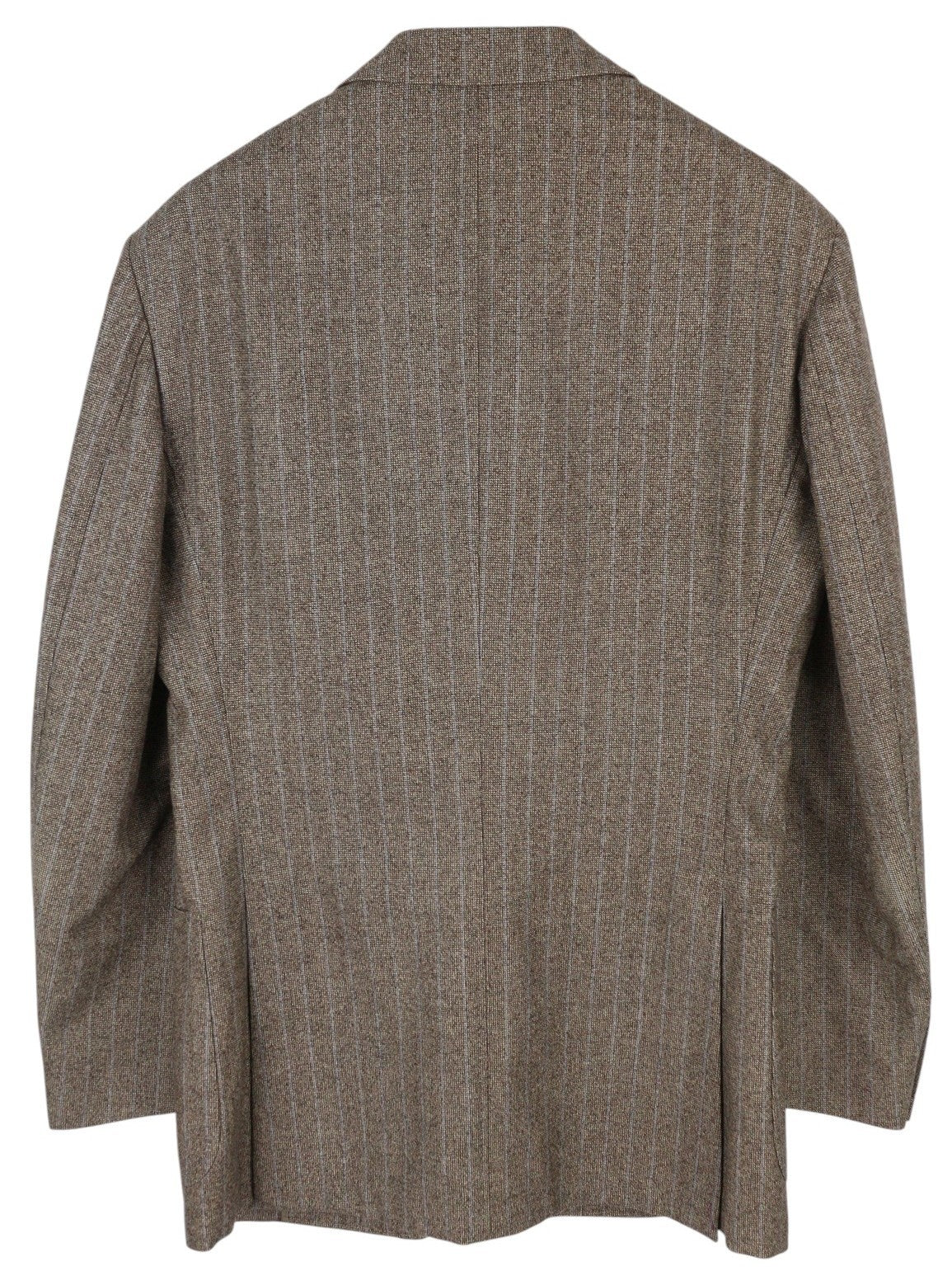 SUITSUPPLY Men Blazer UK40L Brown Pure Wool Half Lined Pinstriped Notch Lapel