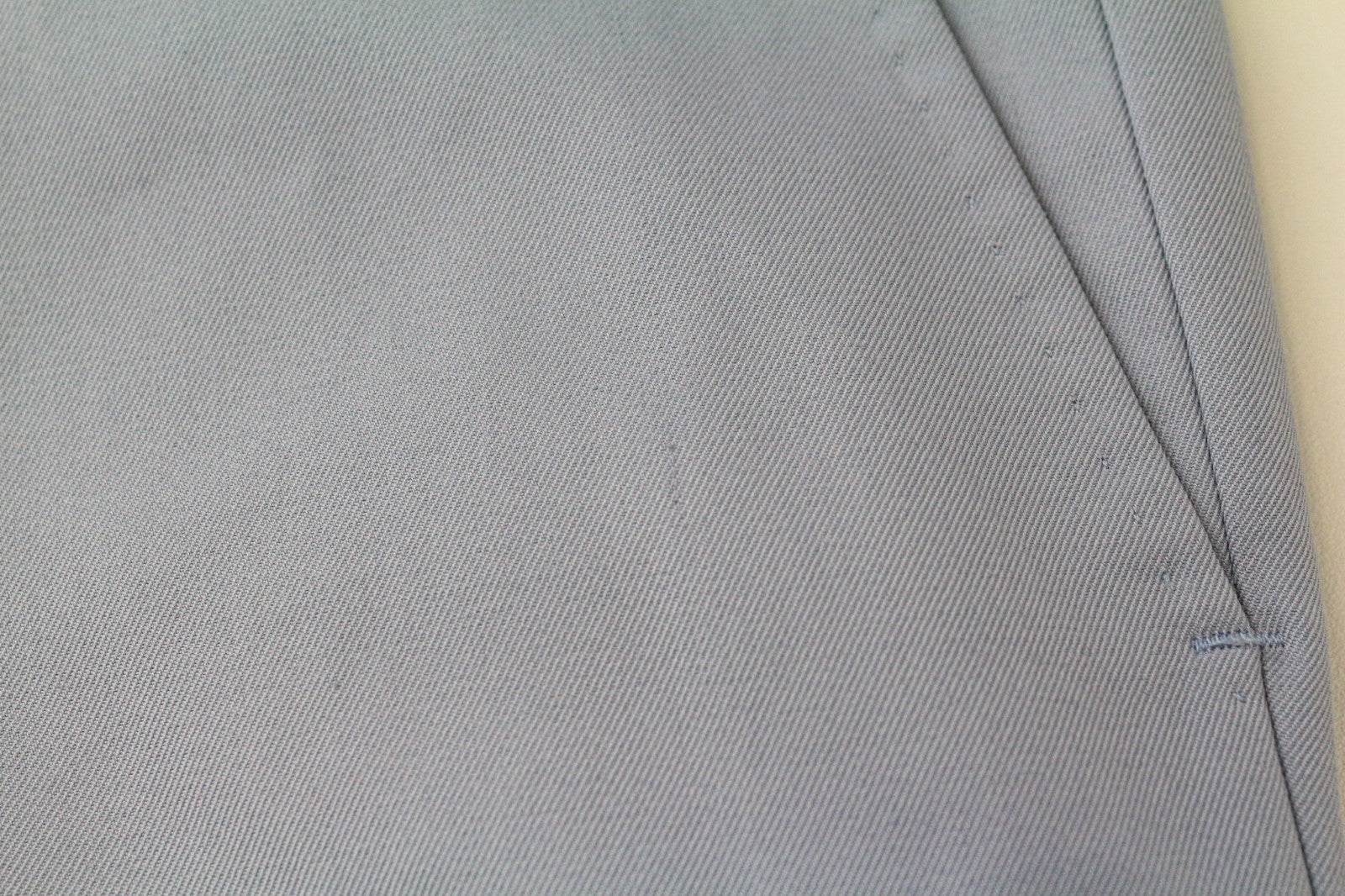 SUITSUPPLY Brescia Men's Trousers UK38R Blue Cotton Slim Fit Pleated Front