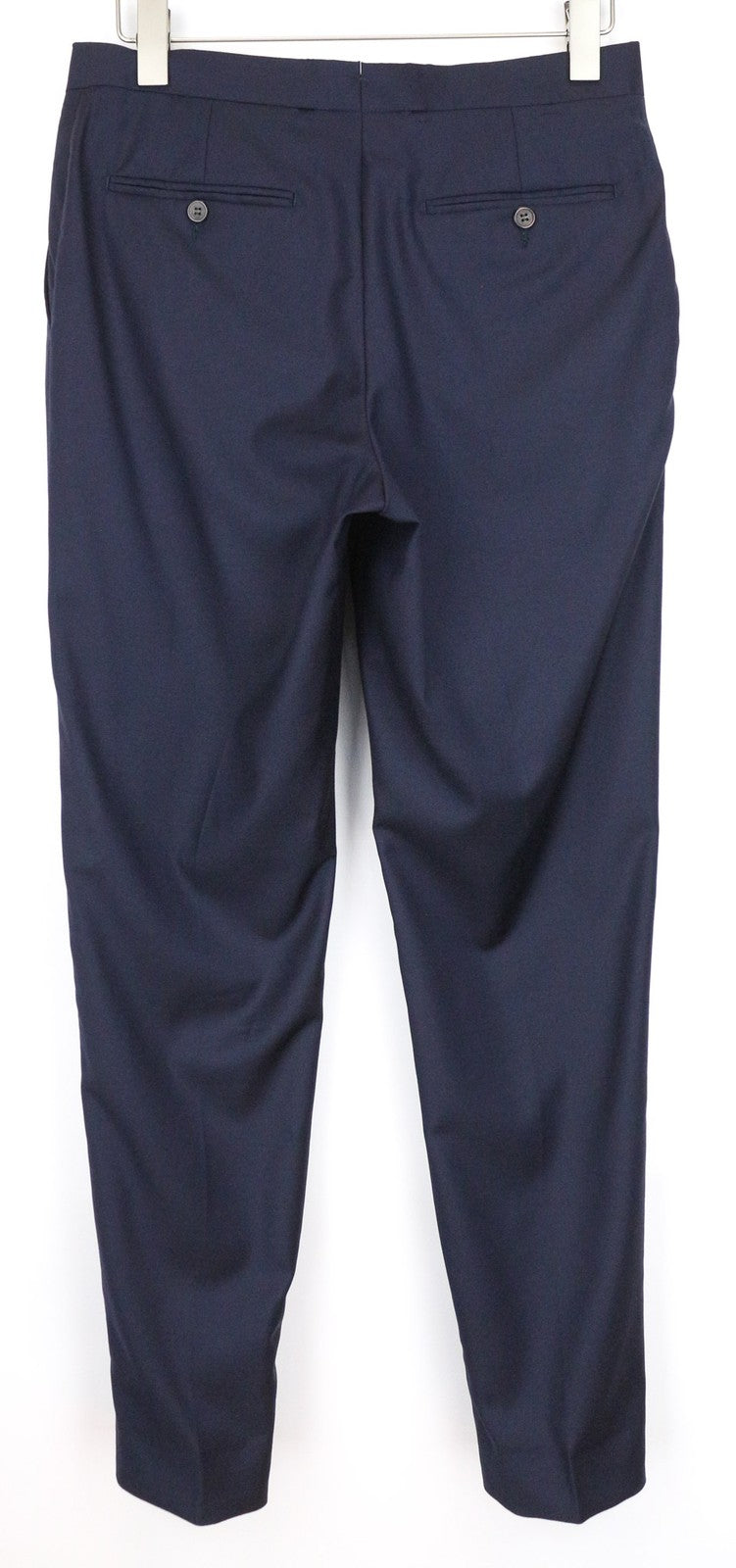 SUITSUPPLY Brescia Men's Trousers UK38R Navy Blue Pure Wool Pleated Formal