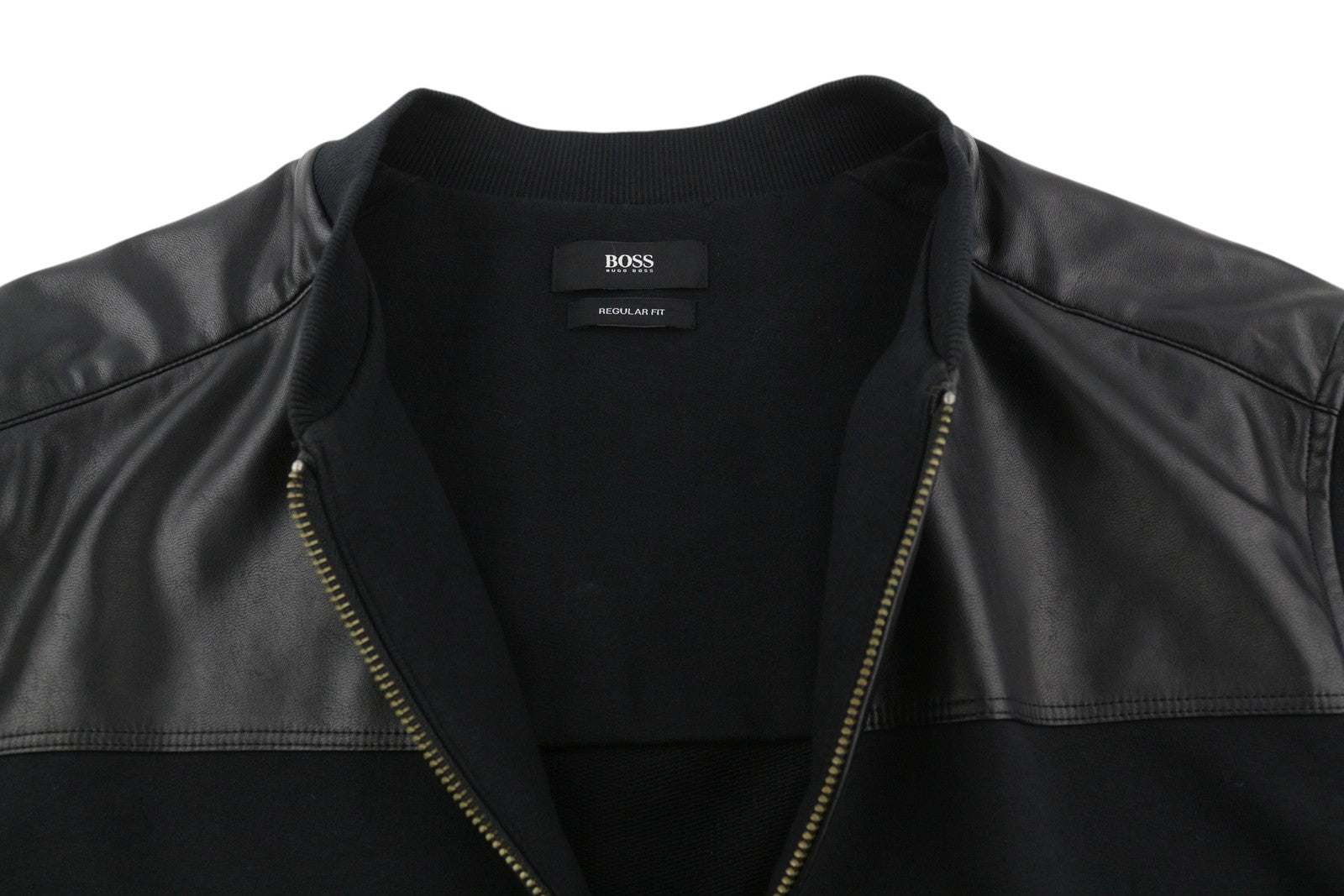 HUGO BOSS Casino 04 Men Jacket L Black Regular Fit Full Zip Lightweight Bomber