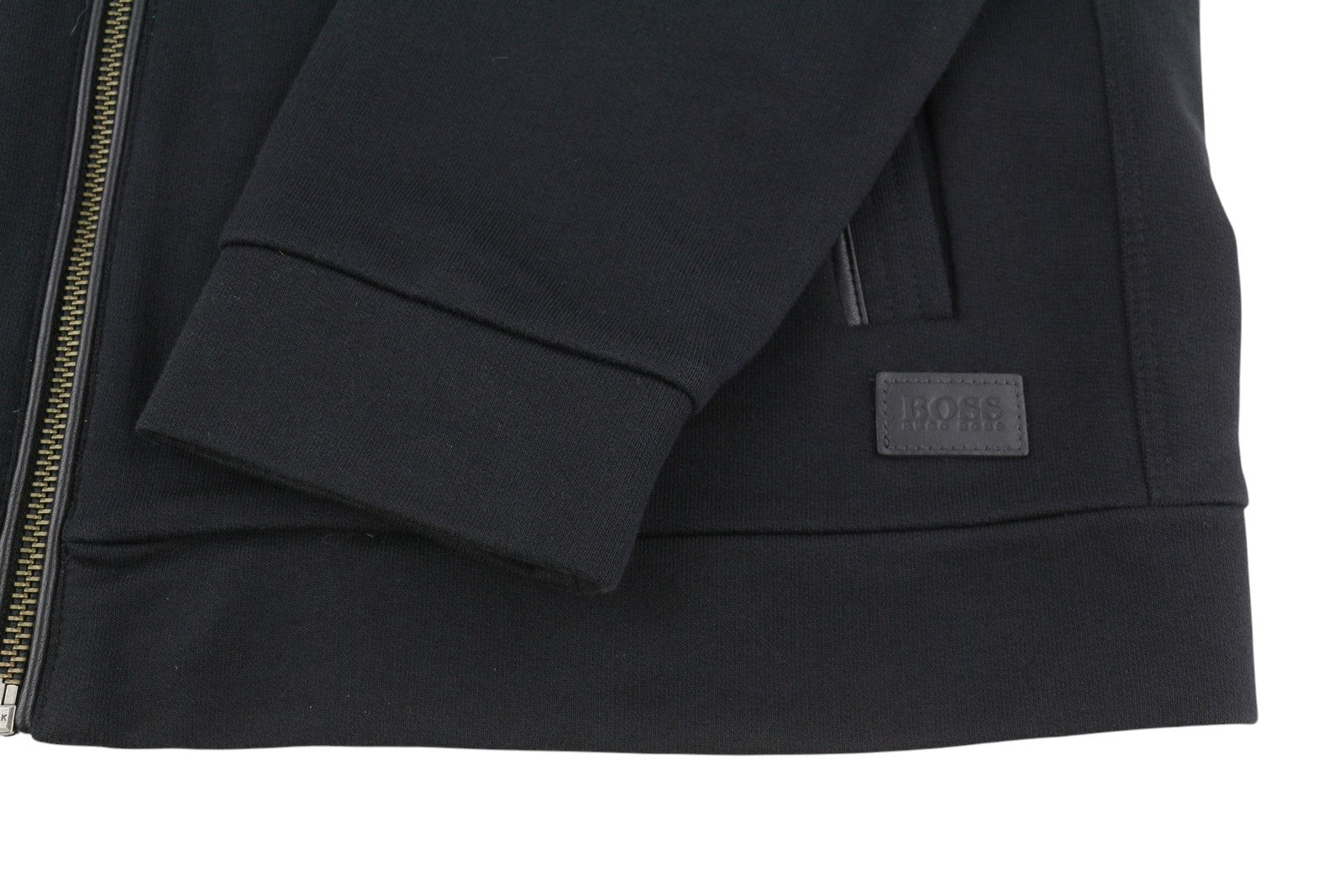 HUGO BOSS Casino 04 Men Jacket L Black Regular Fit Full Zip Lightweight Bomber