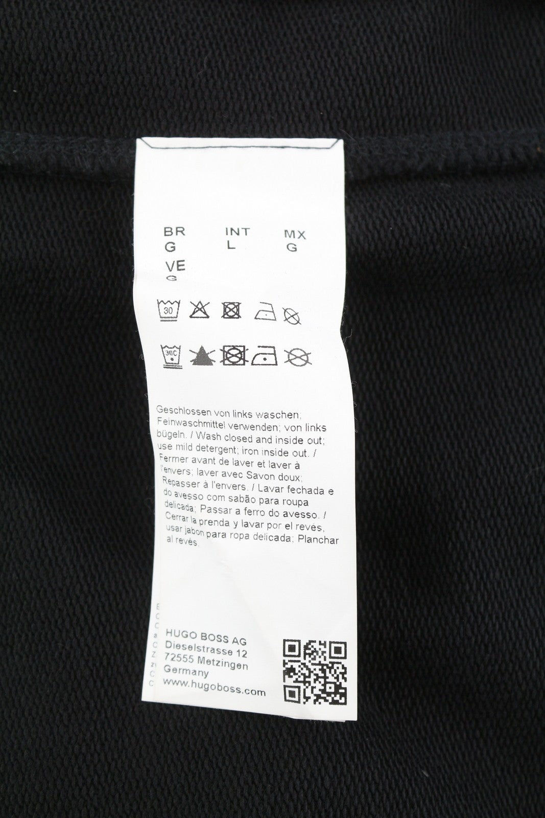 HUGO BOSS Casino 04 Men Jacket L Black Regular Fit Full Zip Lightweight Bomber