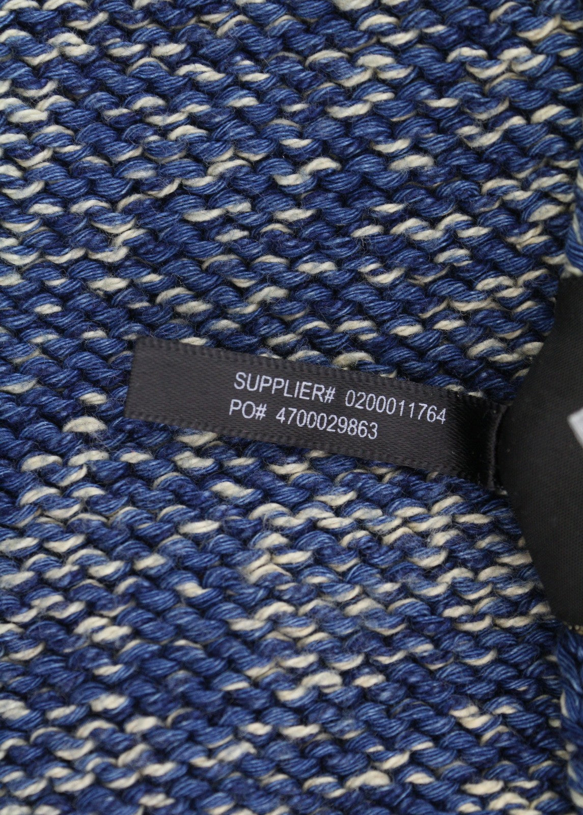 RRL RALPH LAUREN Men Jumper S Melange Blue Knitted Shawl Neck Pocket Pullover