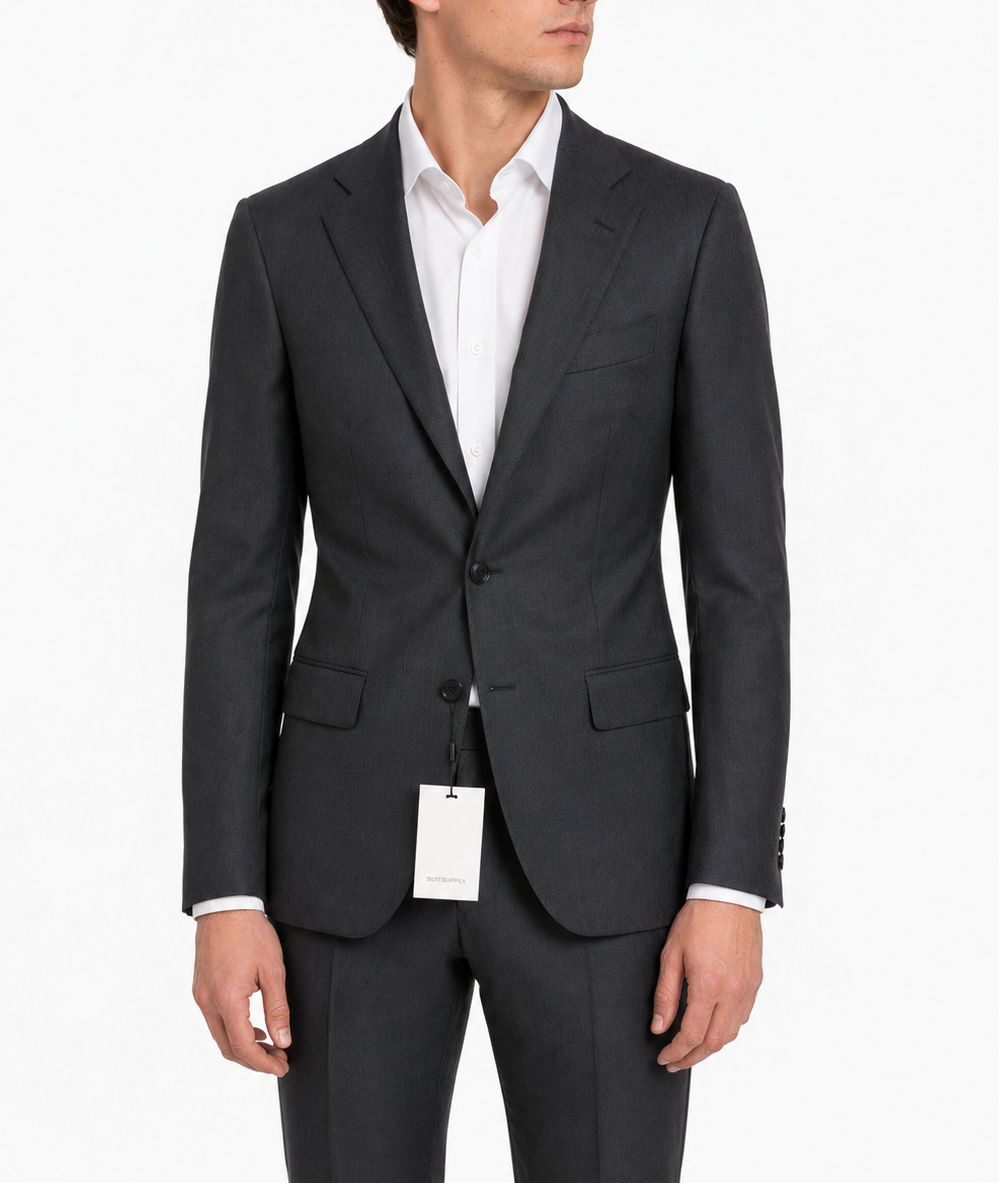 Grauer Wollblazer