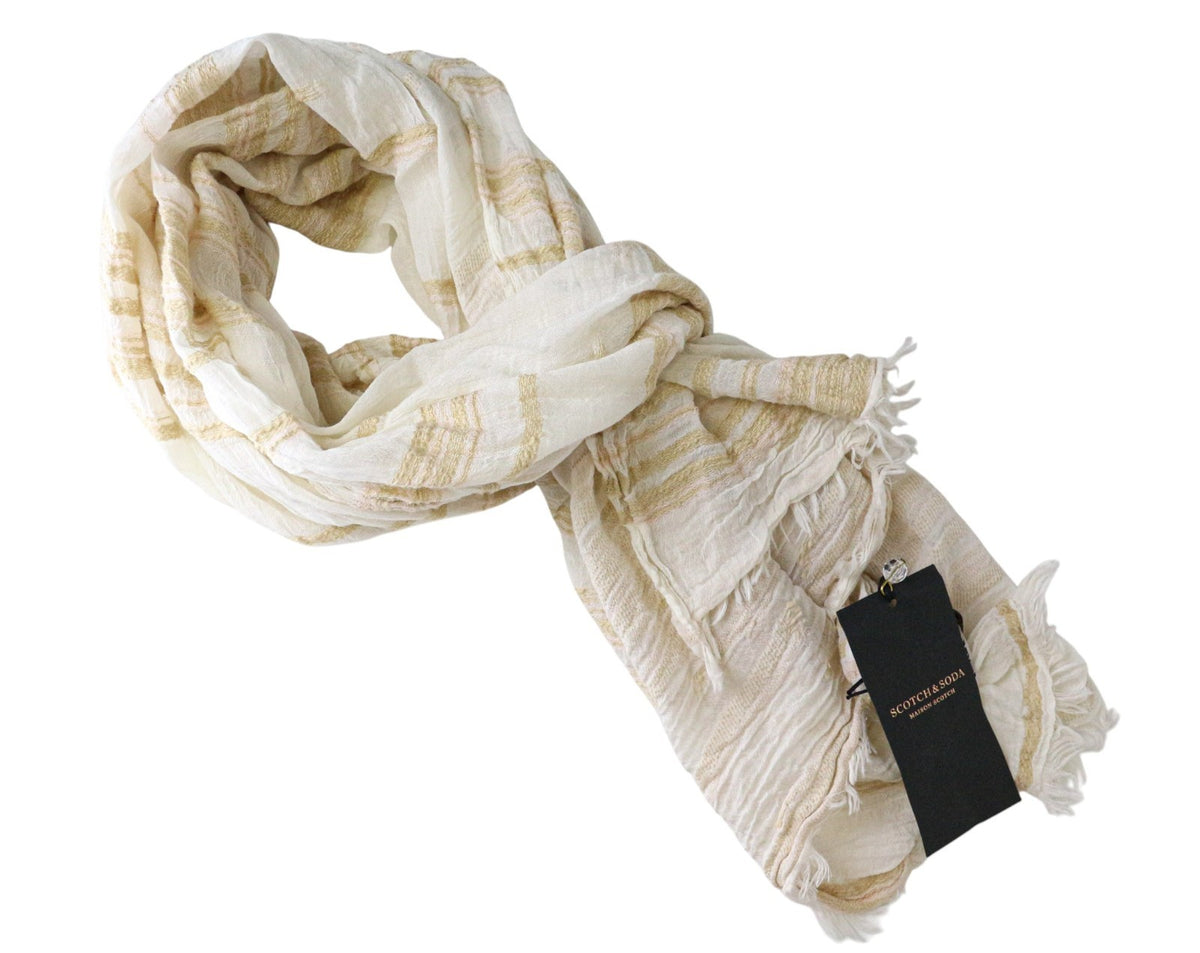 Beiger Twill-Schal