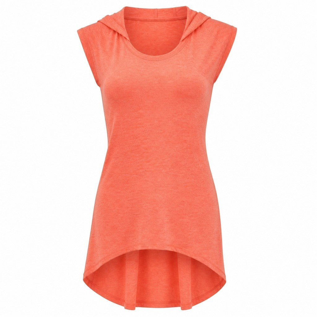 T-Shirt Crop-Hoodie-Weste