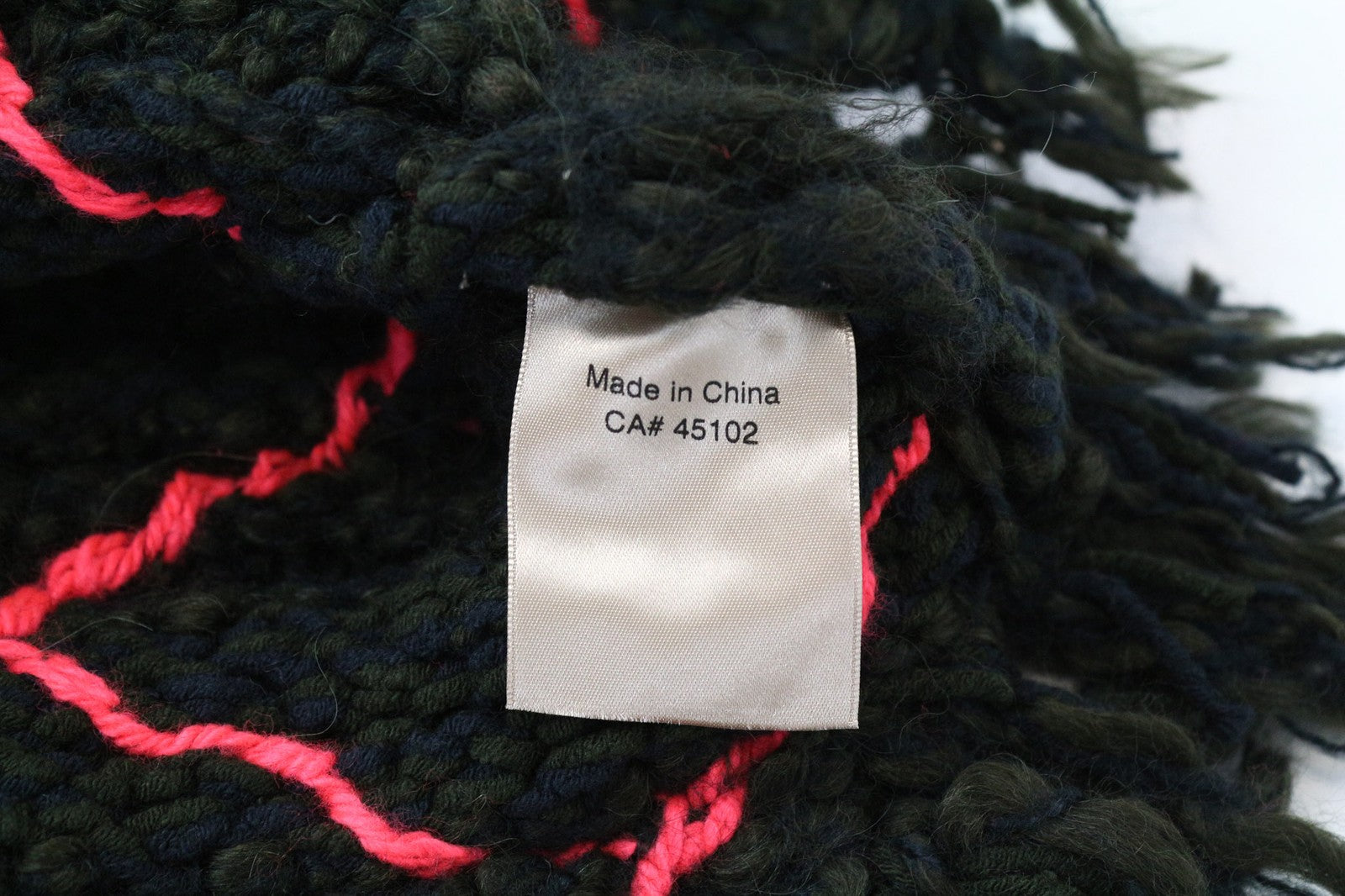 SCOTCH & SODA Women's Scarf OS Green Unisex Snood Chunky Tassels Patterned