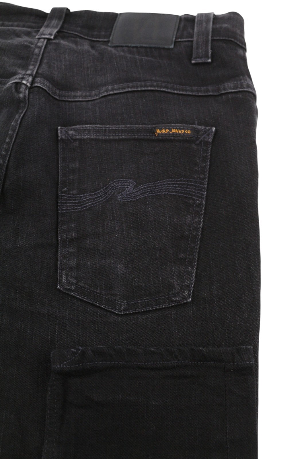 NUDIE JEANS Tape Ted Black Black Ring Men Jeans W31/L32 Skinny Fit Zip Fly Denim