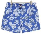 GANT Men Swimwear L Blue Floral Pattern Elastic Drawstring Waist Mesh Lined