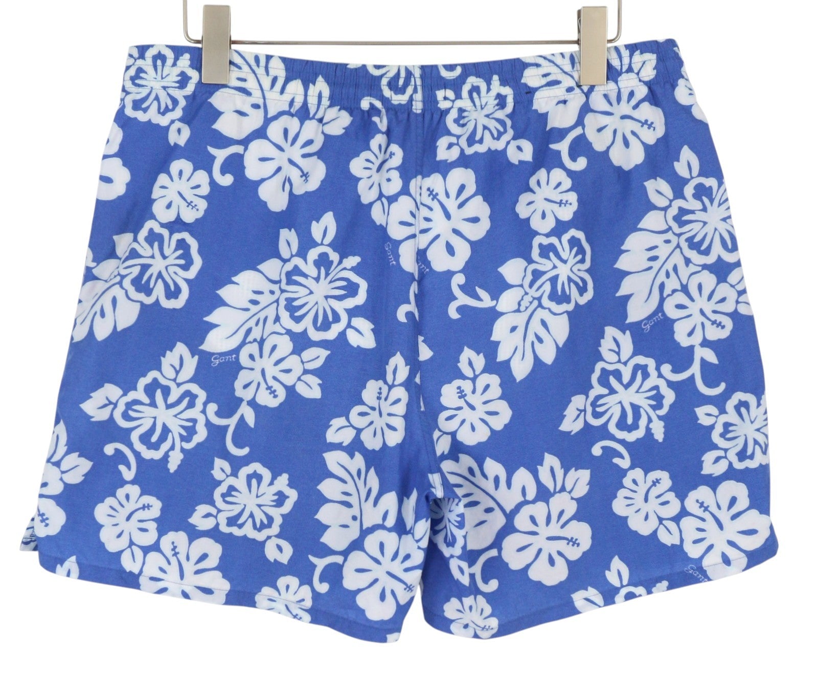 GANT Men Swimwear L Blue Floral Pattern Elastic Drawstring Waist Mesh Lined