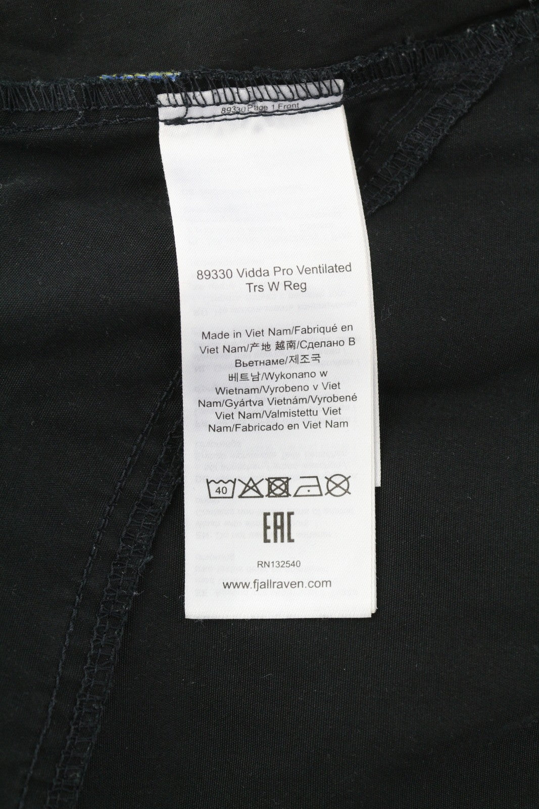 FJALLRAVEN 89330 Vidda Pro Ventilated Women Trousers W29 G-1000 Trekking Black