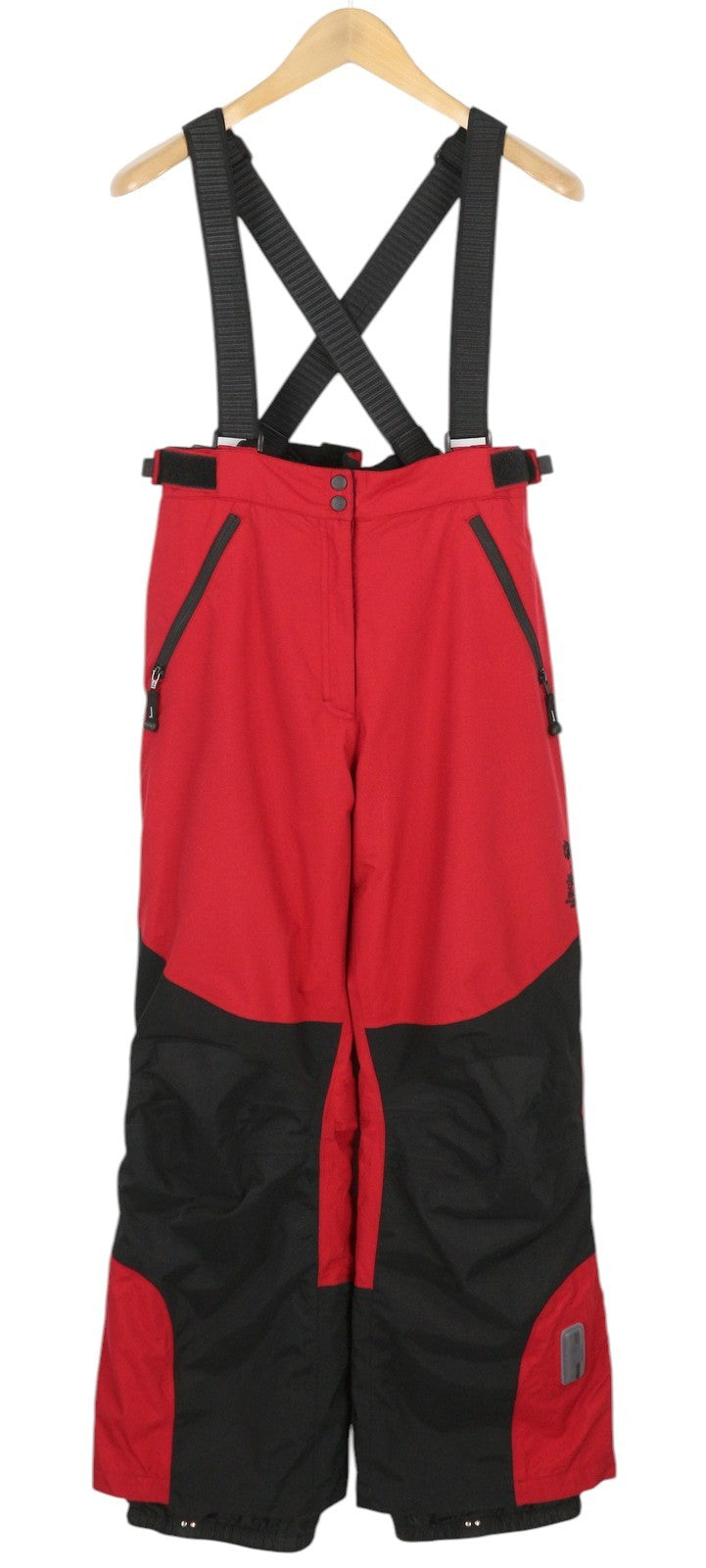 JACK WOLFSKIN Women Trousers L EU42 Red Recco Texapore Salopettes Skiing Pants
