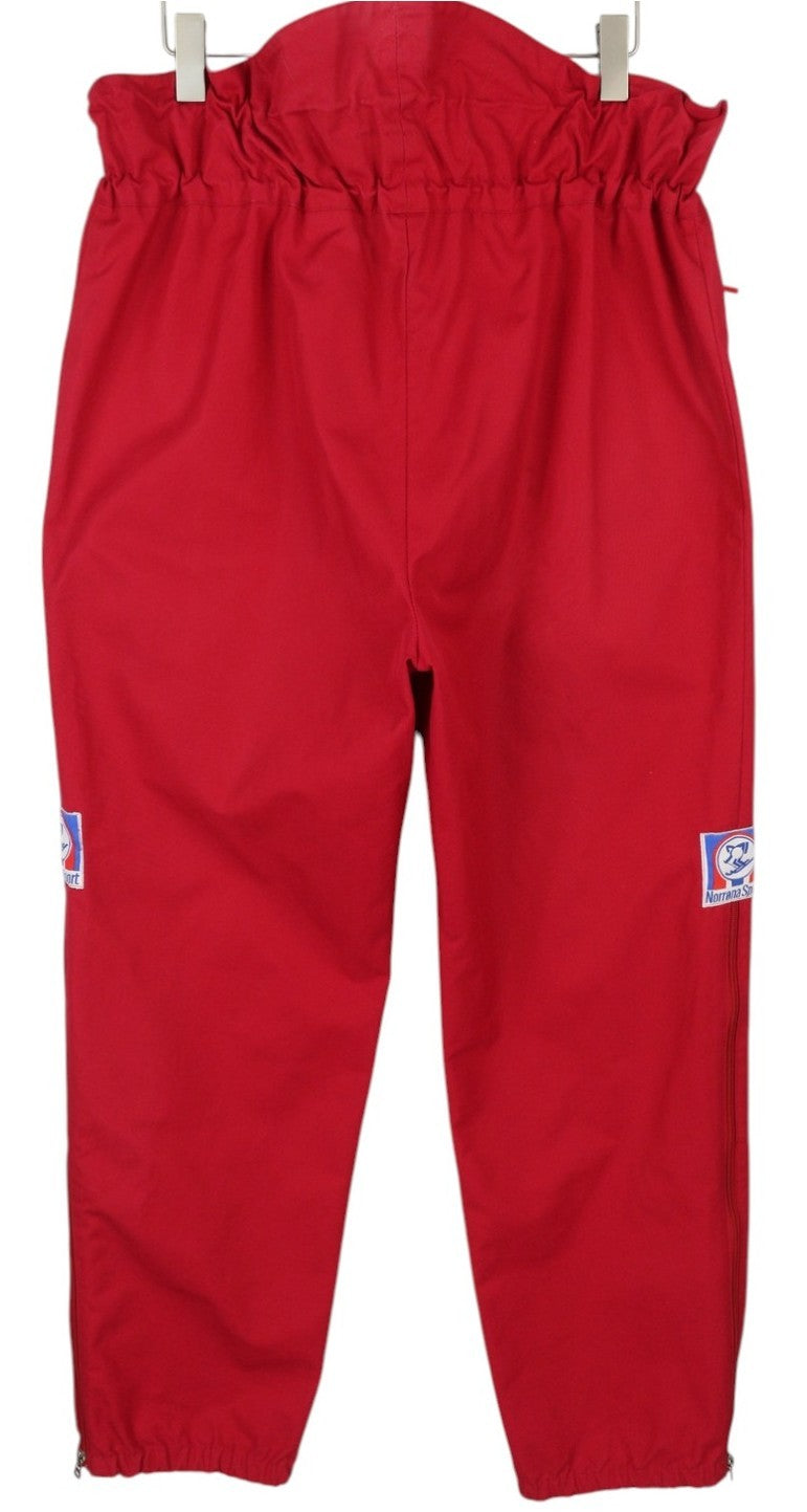 NORRONA Sport Men Trousers L Red Vintage Drawstring Waist Skiing Hiking Pants