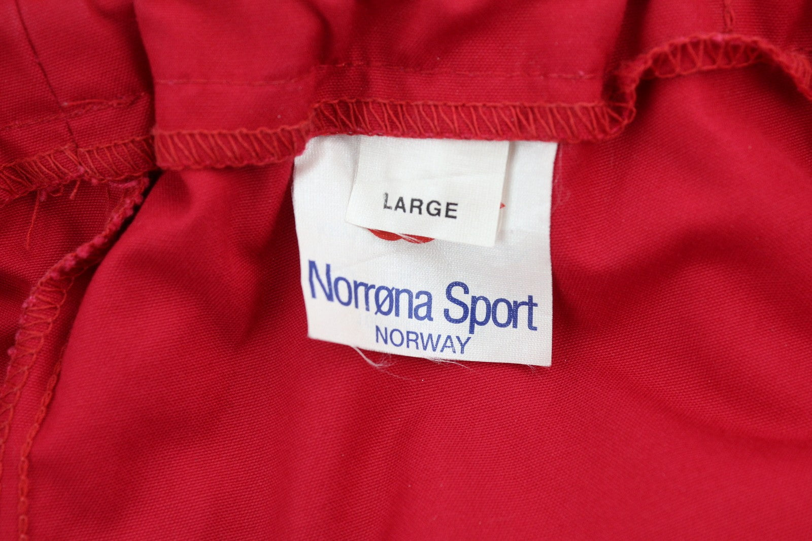 NORRONA Sport Men Trousers L Red Vintage Drawstring Waist Skiing Hiking Pants