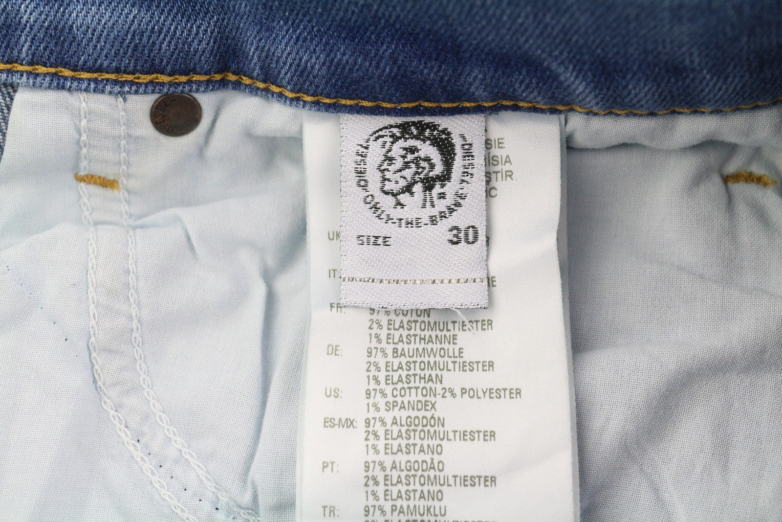 DIESEL Tepphar-X R8XA3 Men Jeans W30/L34 Slim Carrot Fit Stretch Washed Faded