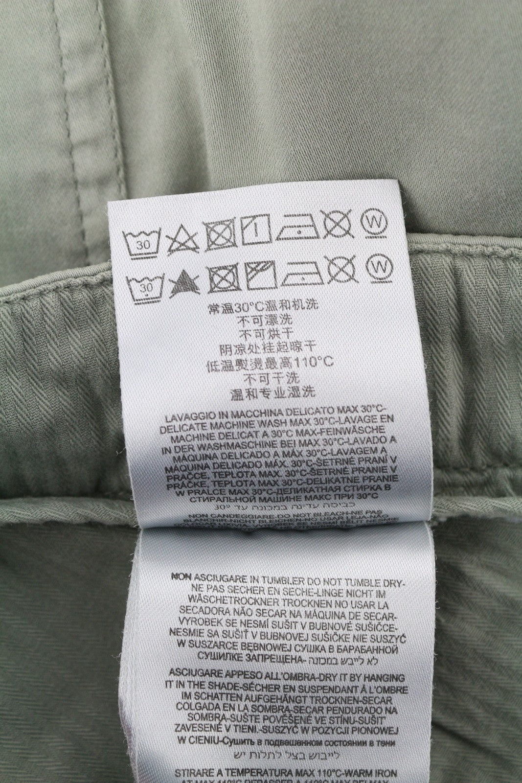 REPLAY W8769B Women Trousers W29 Grey Cargo Cropped Ankle Length Button Fly