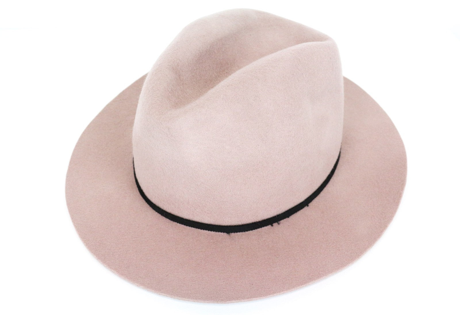 MAISON SCOTCH Women's Hat OS Light Pink Wool Panama Everyday Star Pins Design