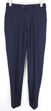 SUITSUPPLY Soho Men's Trousers UK34R Wool Dark Blue Pleated Front Formal Pants