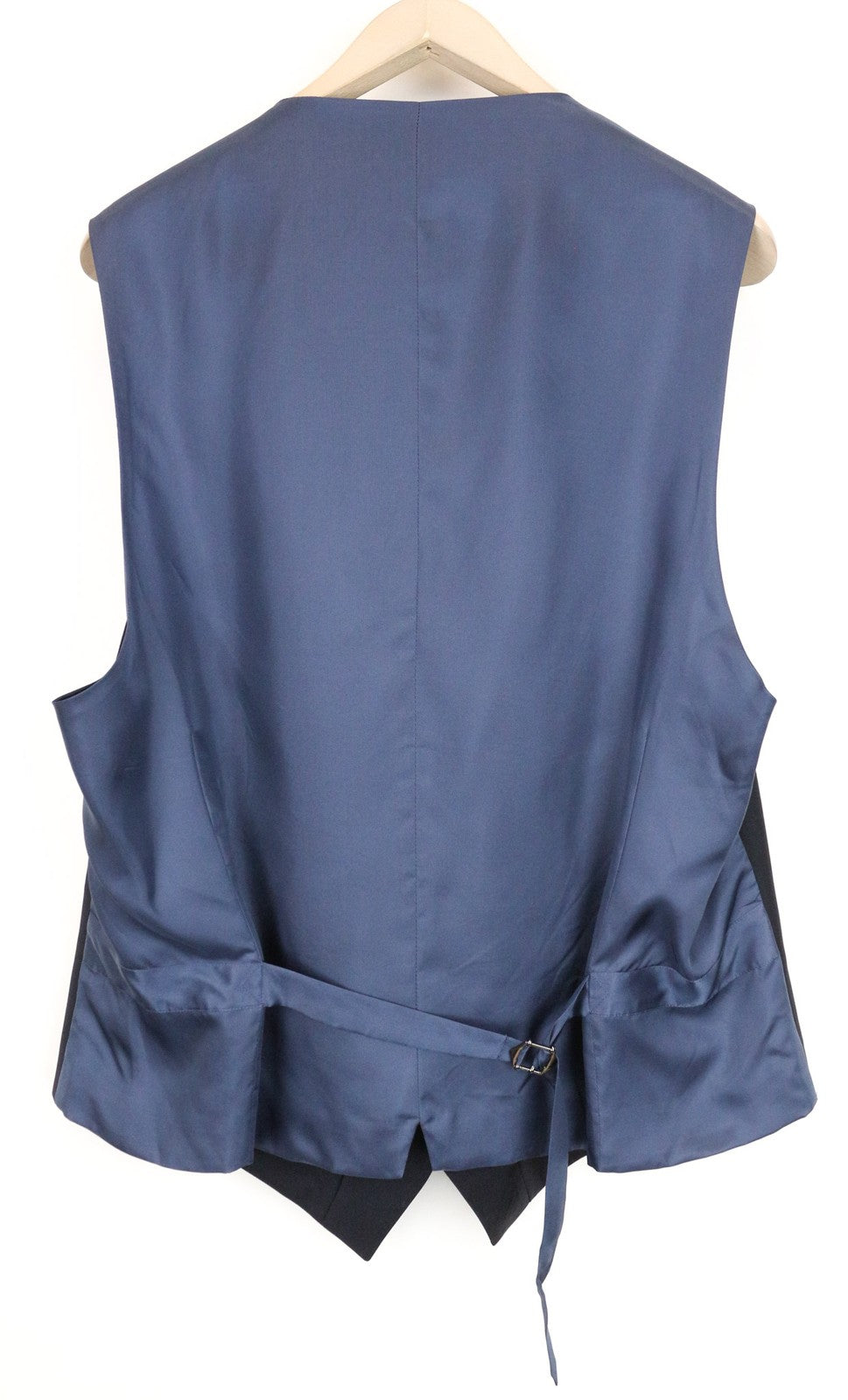 SUITSUPPLY Ferrara Men's Waistcoat UK52L Blue Pure Wool Single Breasted Vest