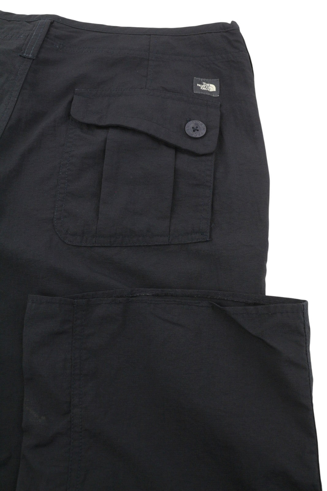 THE NORTH FACE Alam Women Trousers W30 Long Turn-Up Zip Fly Strap Trekking Black