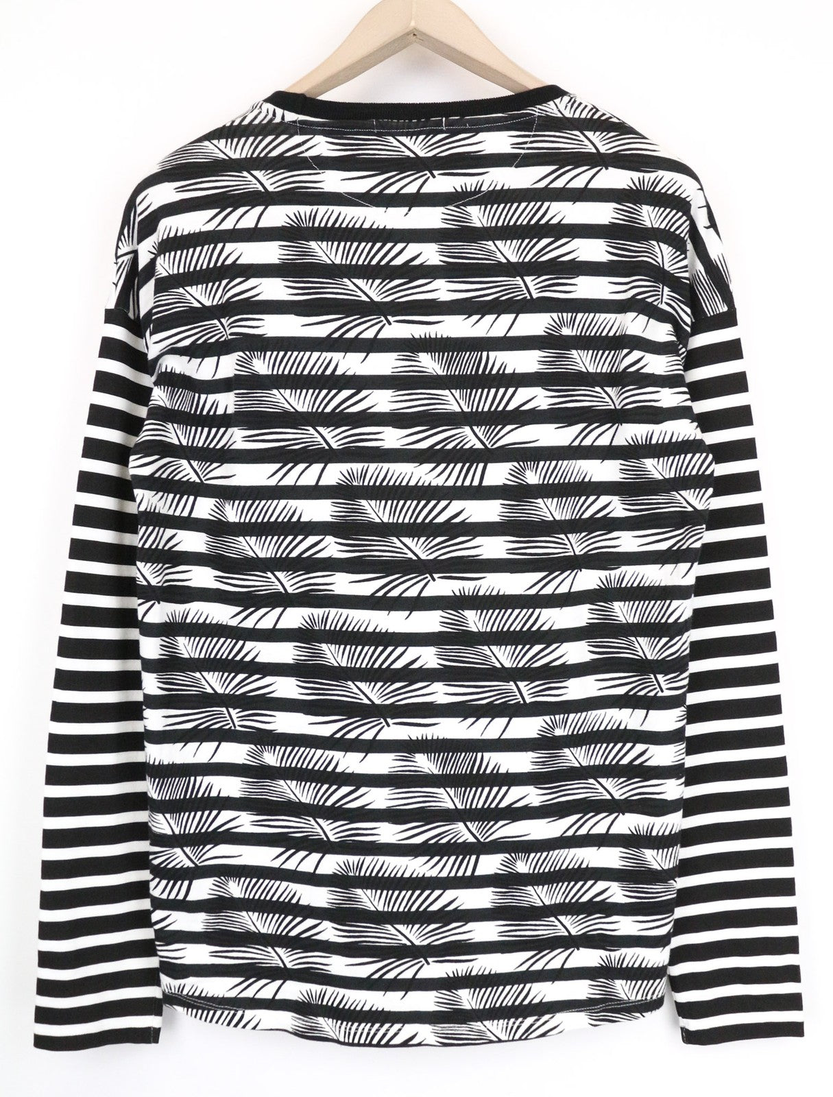 SCOTCH & SODA Ams Couture Men's T-Shirt M Black White Cotton Pattern Pullover