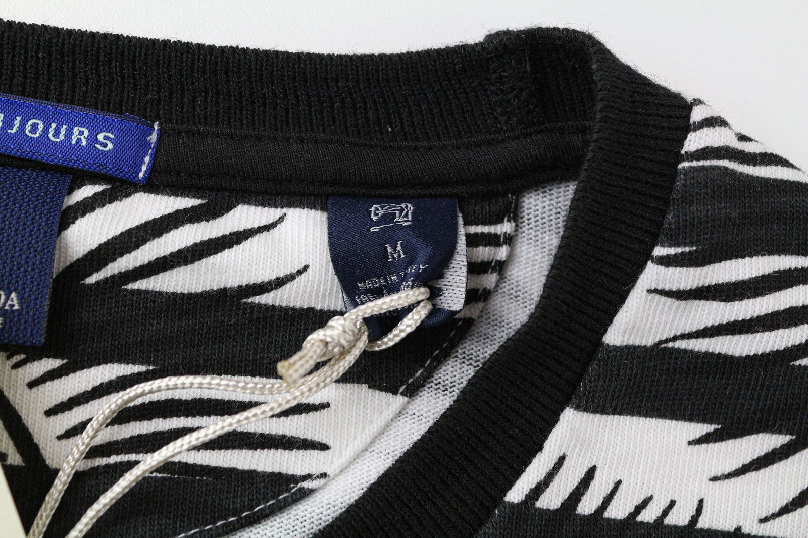 SCOTCH & SODA Ams Couture Men's T-Shirt M Black White Cotton Pattern Pullover