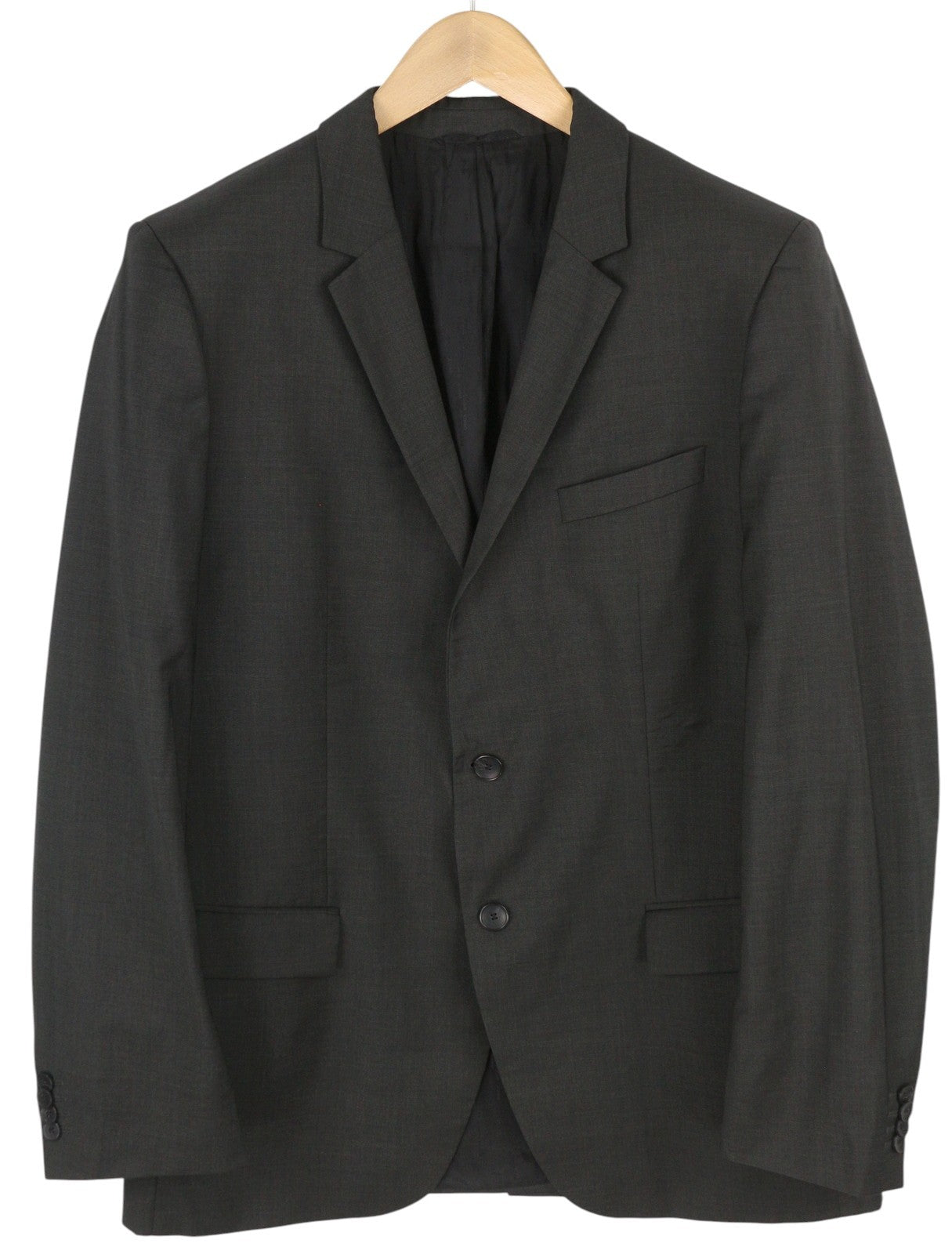 HUGO BOSS Aamon1/Hago Men Blazer US42R Grey Wool Single-Breasted Notch Lapel