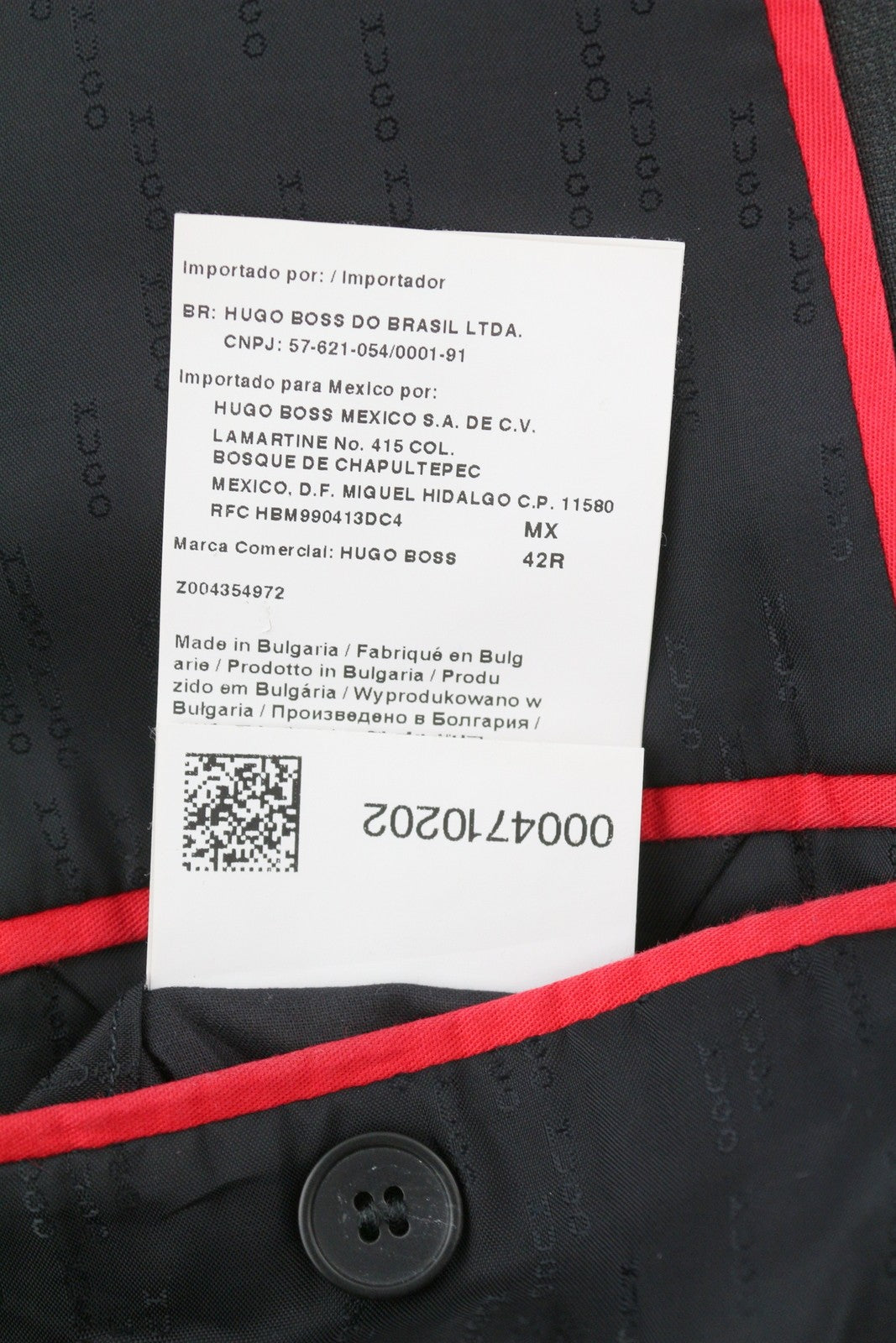 HUGO BOSS Aamon1/Hago Men Blazer US42R Grey Wool Single-Breasted Notch Lapel