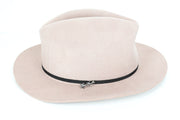 MAISON SCOTCH Women's Hat OS Pink Wool Fedora Casual Style with Star Pin