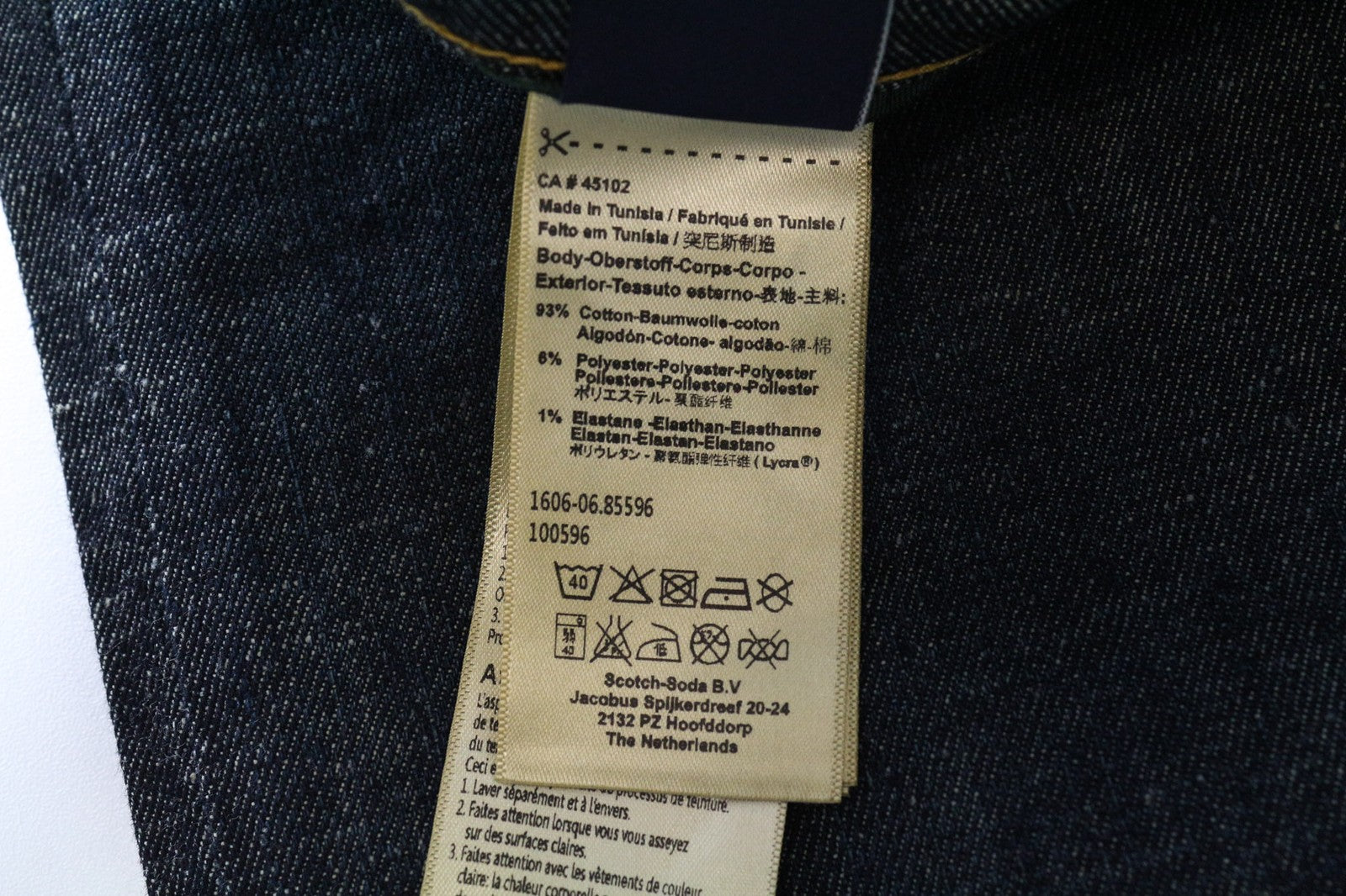 SCOTCH &amp; SODA Tye vyriški džinsai W29/L34 Slim morkų spalvos tamsiai mėlyni tamprūs džinsai