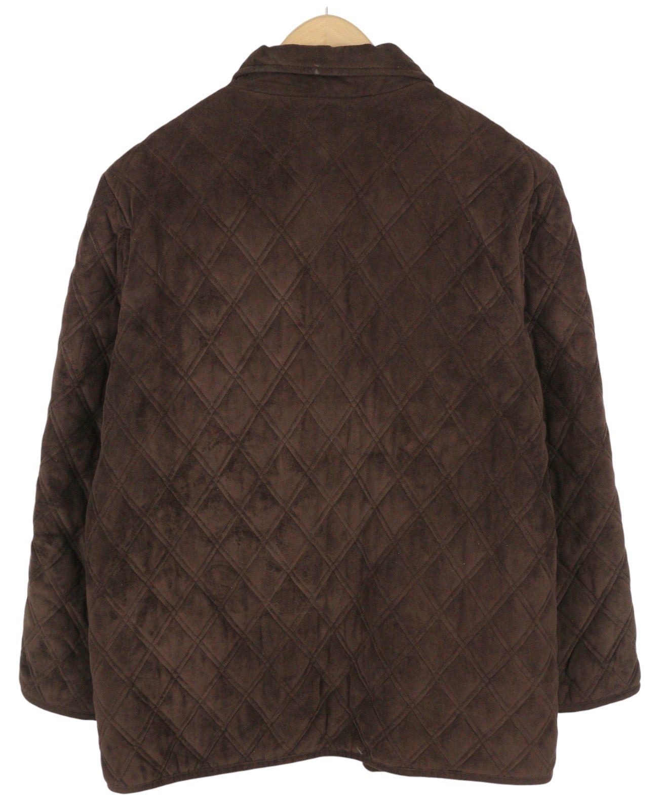 RALPH LAUREN Women Vintage Jacket M Brown Quilted Buttoned Spread Neck Insulated
