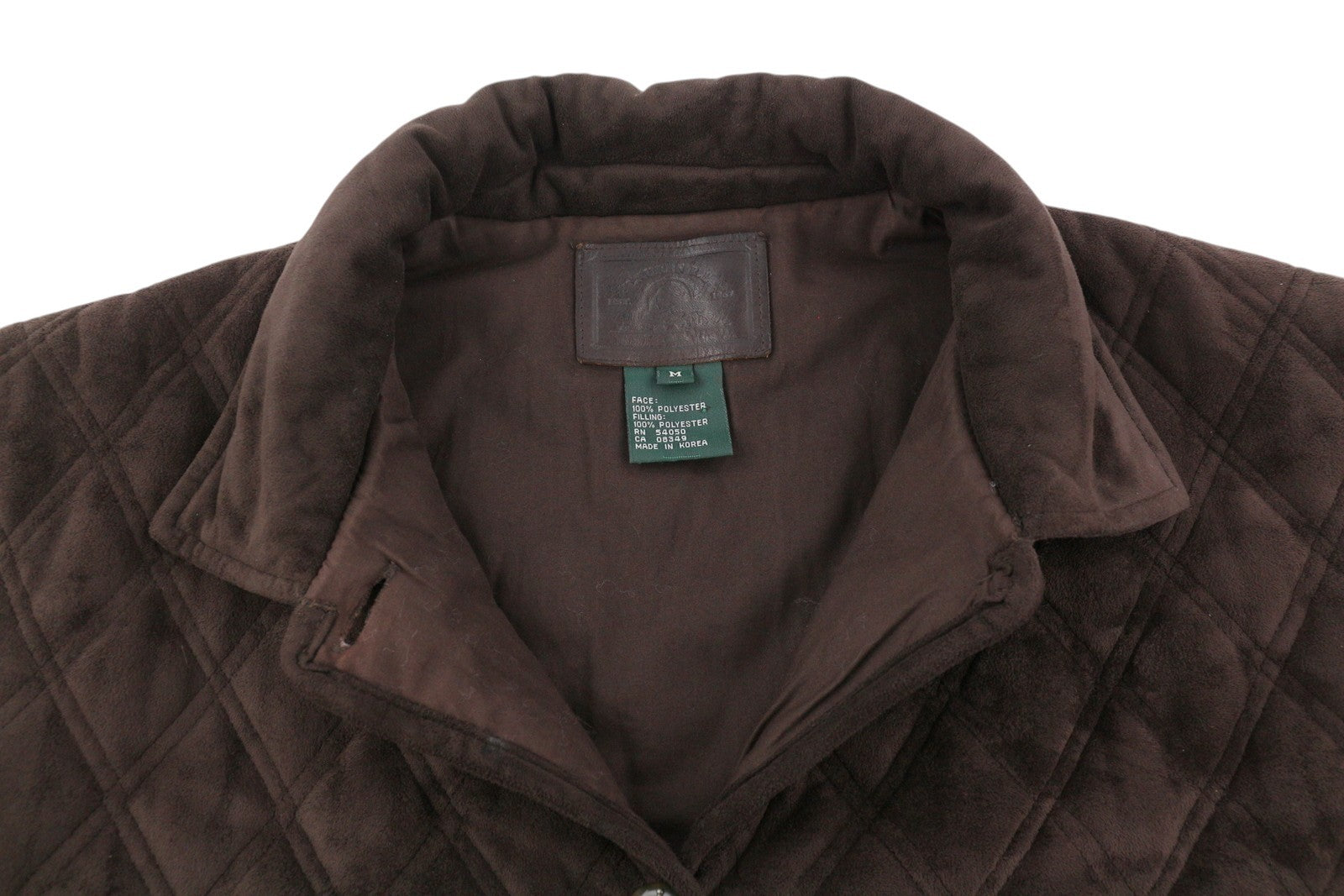 RALPH LAUREN Women Vintage Jacket M Brown Quilted Buttoned Spread Neck Insulated