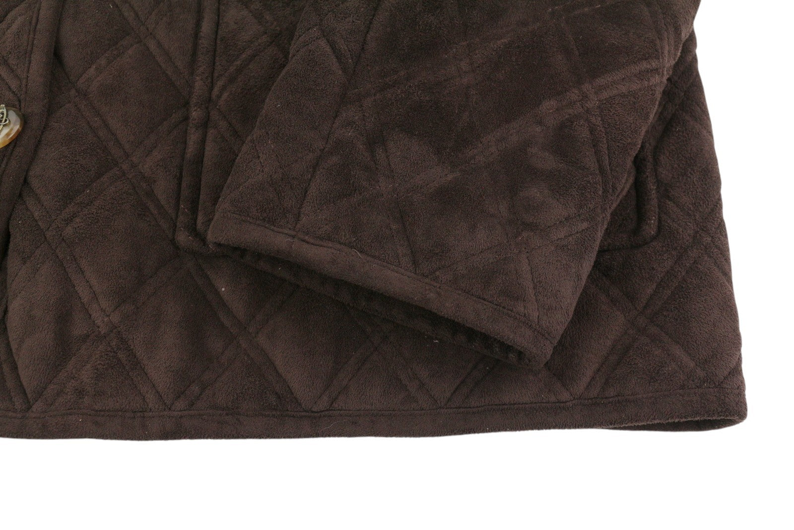 RALPH LAUREN Women Vintage Jacket M Brown Quilted Buttoned Spread Neck Insulated