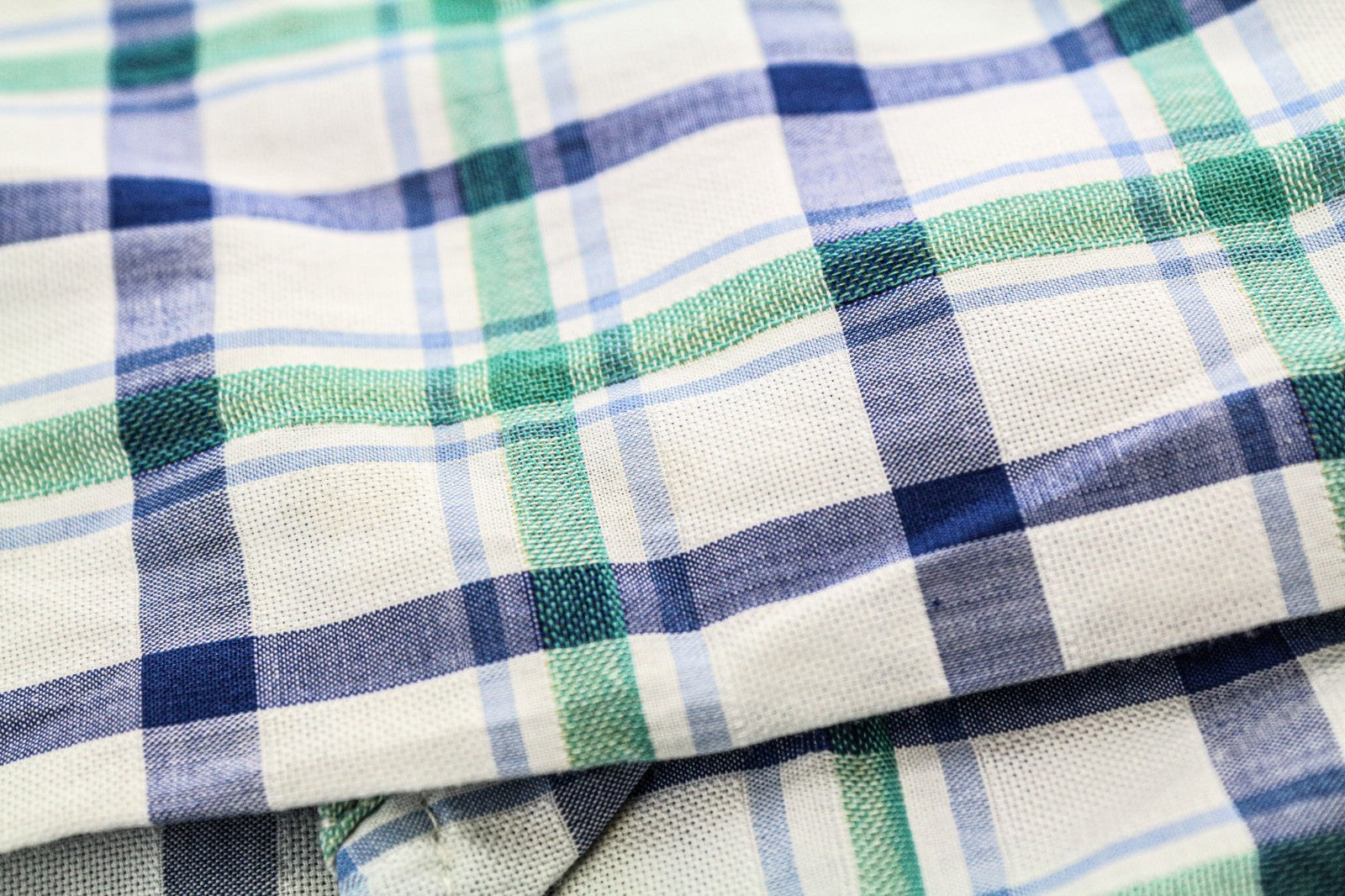 SCOTCH & SODA Ams Couture Men's Shirt L Blue Green Checked Cotton Long Sleeve